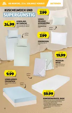 Aldi aktionen ab 18.06.2026 gültig | Seite: 32 | Produkte: Decke, Bettwäsche
