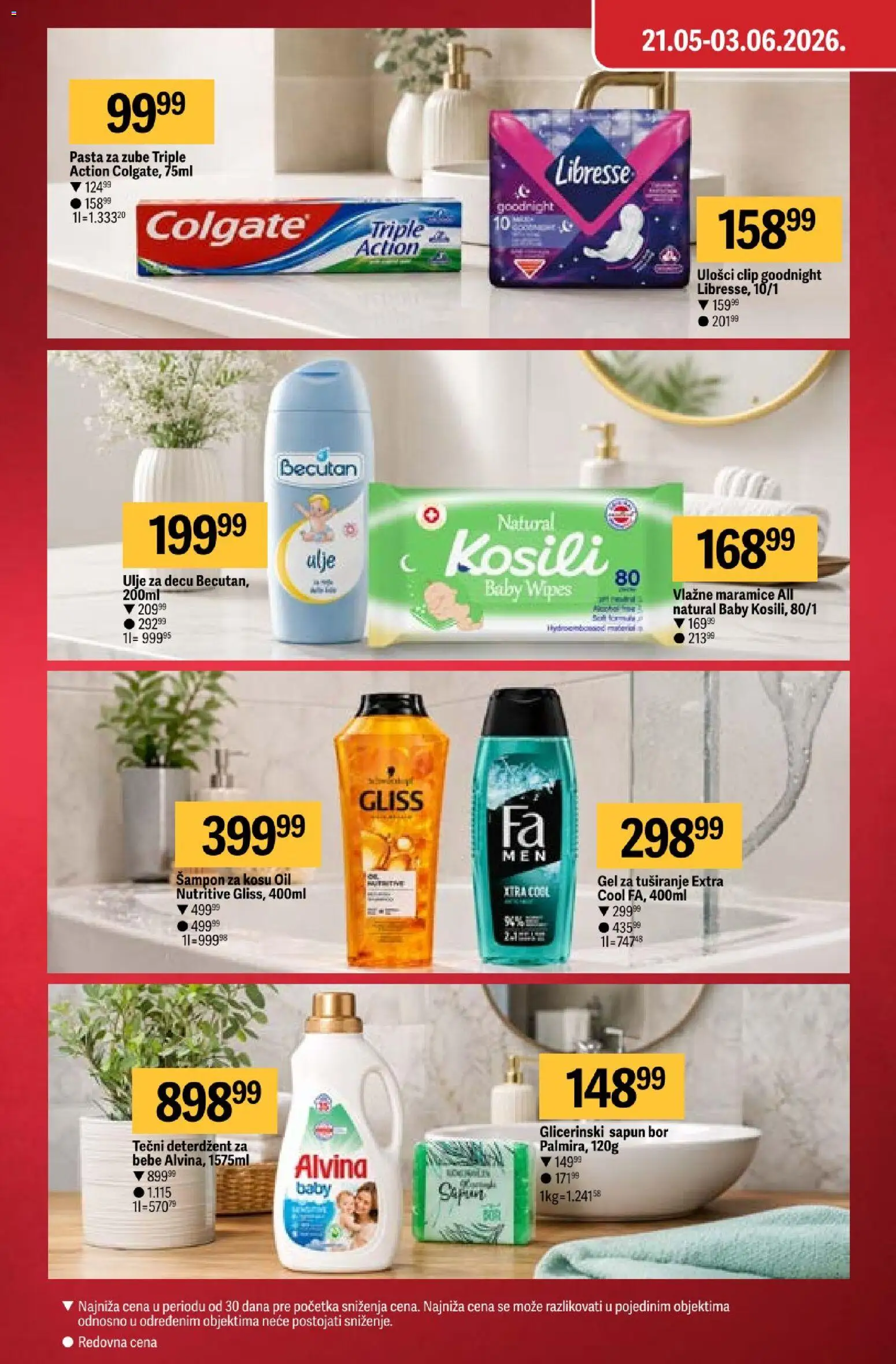 Mega Maxi katalog - važi od 21.05.2026 | Strana: 6 | Proizvode: Colgate, Tečni deterdžent, Sapun, Pasta za zube
