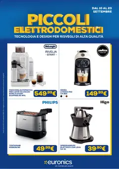 Anteprima del volantino Euronics volantino Piccoli Elettrodomestici valido a partire dal 10/09/2026