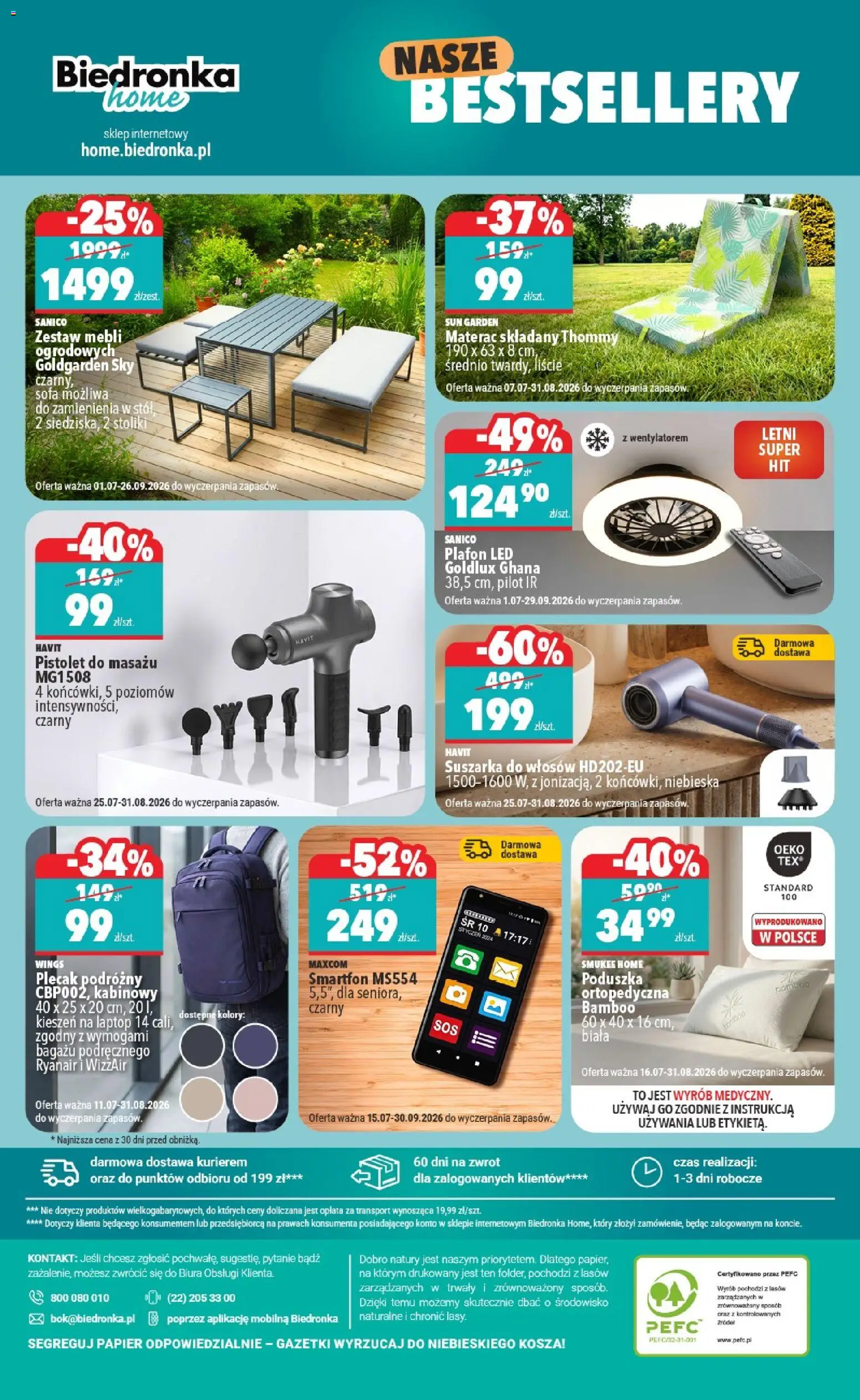 Biedronka gazetka - Home od 25.07.2026 | Strona: 6 | Produkty: Suszarka, Poduszka, Stół, Poduszka ortopedyczna