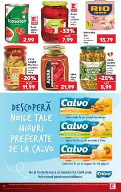 Ofertele Kaufland valabile de la 28.10.2026 | Pagină: 34 | Produse: Măsline, Ardei, Ulei, Roșii