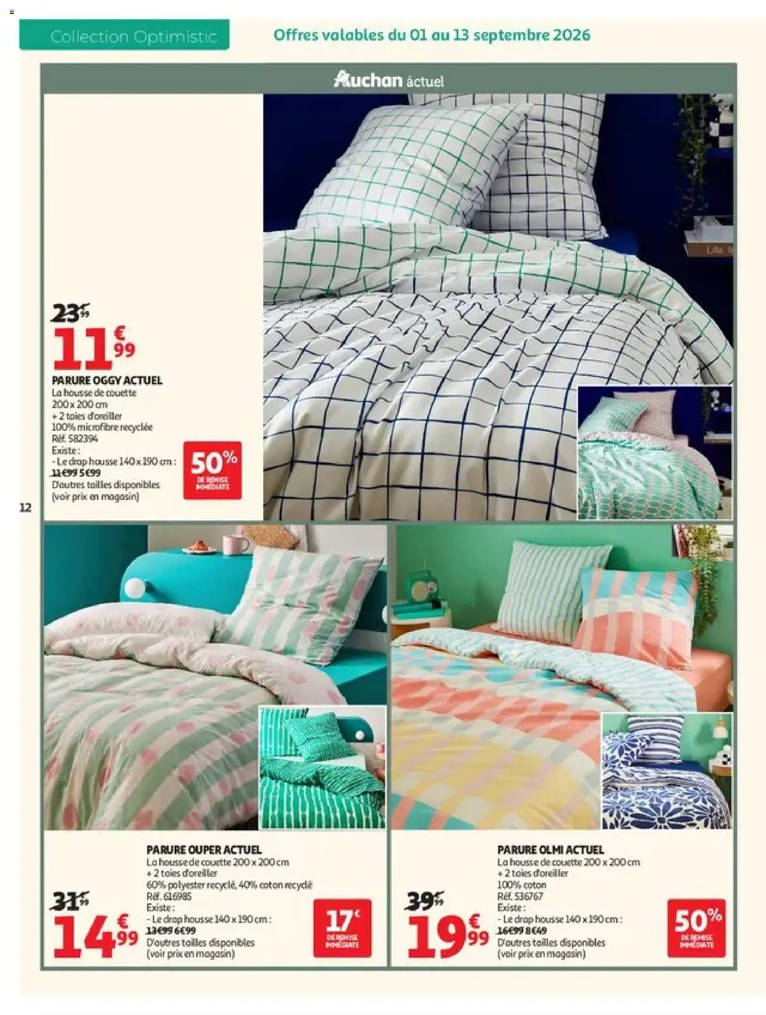 {H1} | Page: 12 | Produits: Coton, Housse de couette, Drap housse, Couette