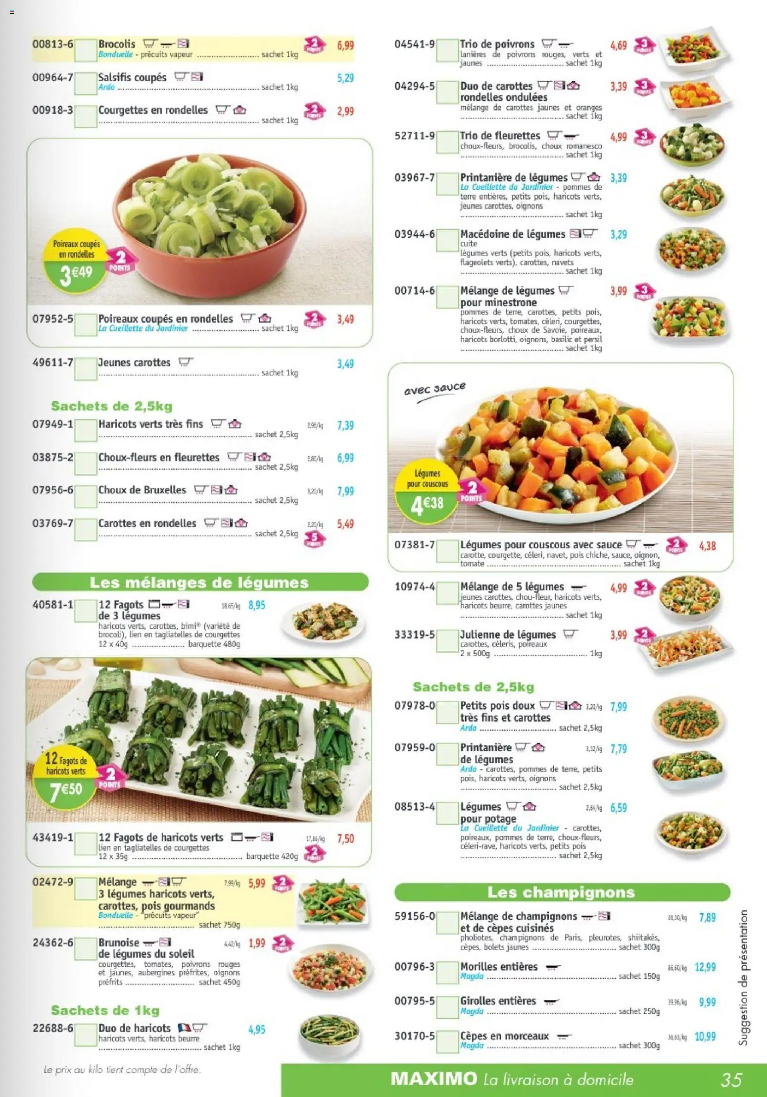 {H1} | Page: 35 | Produits: Persil, Couscous, Oignons, Pommes de terre