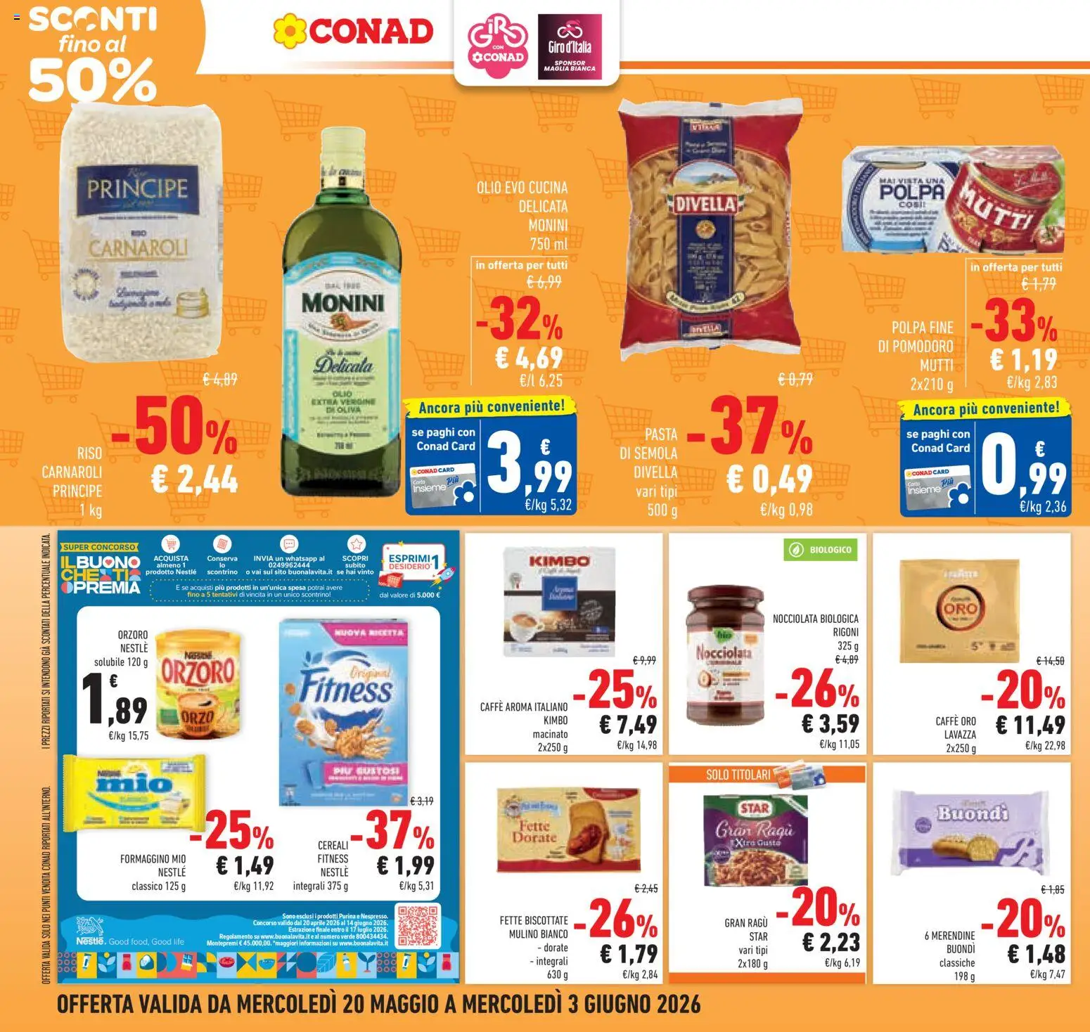 Volantino Conad del 20.05.2026 | Pagina: 24 | Prodotti: Cereali, Olive, Mutti, Lavazza