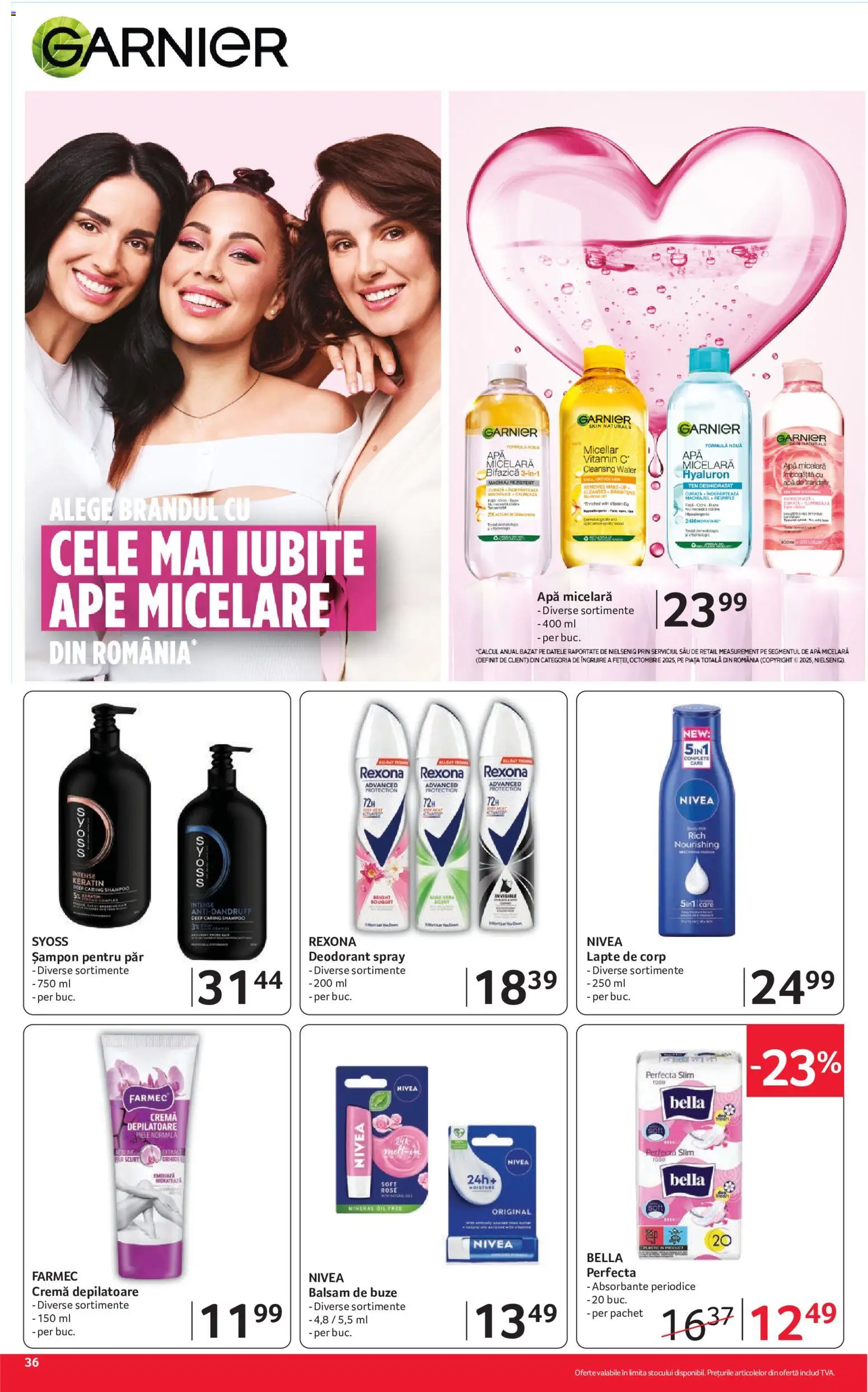 Noul catalog Selgros – valabil de la 02.10.2026 | Pagină: 36 | Produse: Trandafir, Lapte, Cremă, Deodorant