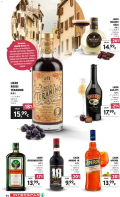 Interspar Vino Katalog - Pregled kataloga iz trgovine Interspar, vrijedi od 16.09.2026 | Stranica: 54 | Proizvodi: Jägermeister, Baileys, Teranino, Amaro