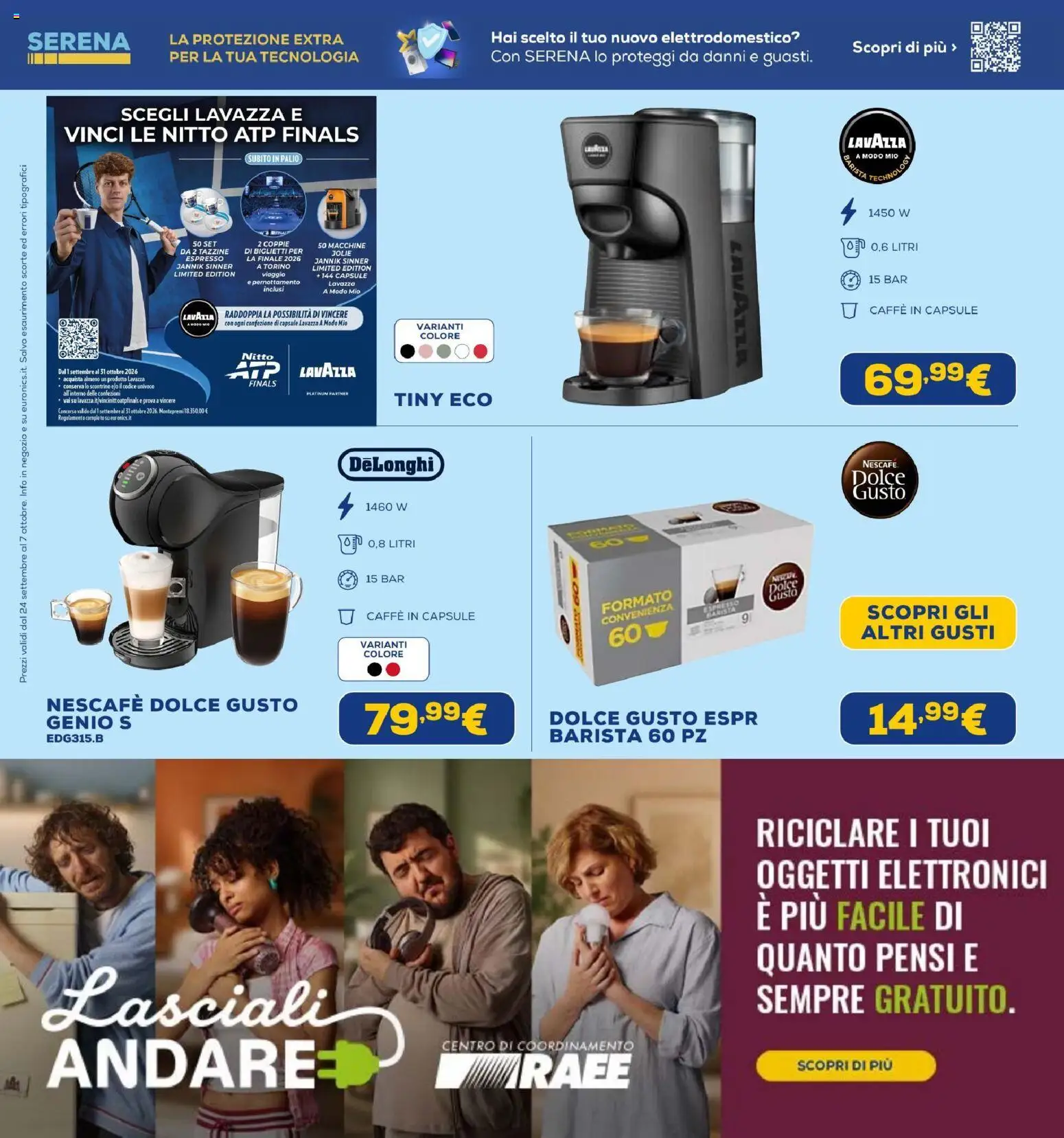 Volantino Euronics del 24/09/2026 | Pagina: 27 | Prodotti: Caffè, Caffe in capsule, Lavazza, Nescafé