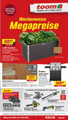 Toom Baumarkt Prospekt ab 08.08.2026 gültig