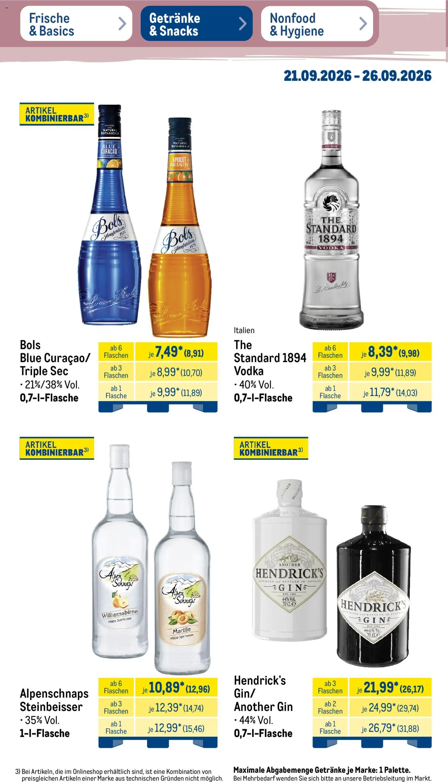 Metro NonFood-Angebote – gültig ab 21.09.2026 | Seite: 24 | Produkte: Vodka, Gin
