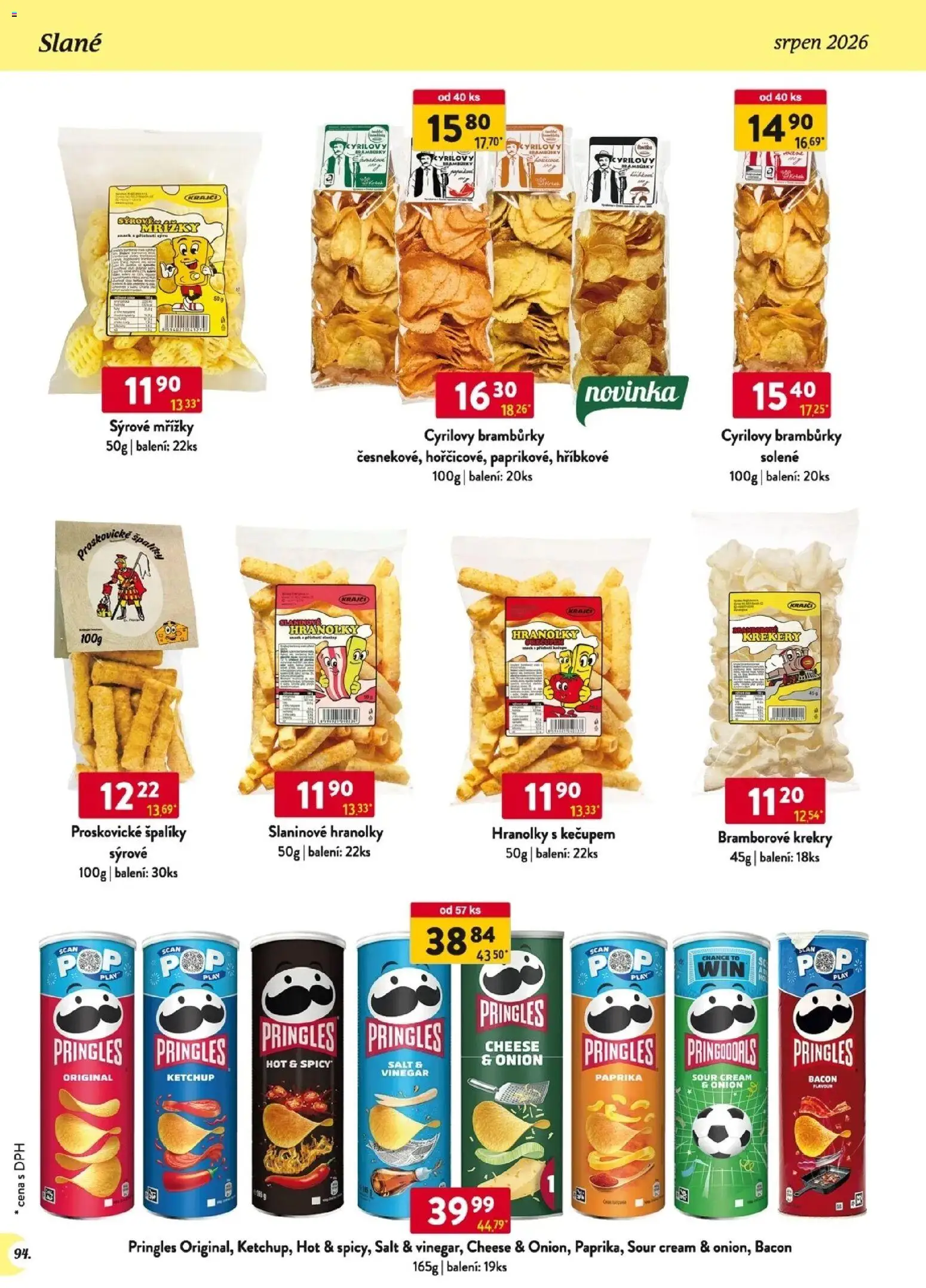 Astur & Qanto leták - Velkoobchod 08/2026 od 01.08.2026 | Strana: 95 | Produkty: Hranolky, Pringles, Paprika, Krekry