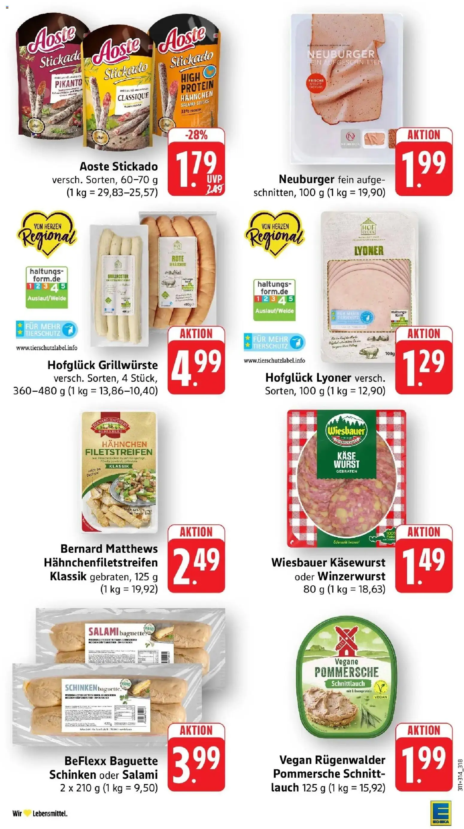 Edeka Prospekt Konstanz-Petershausen (ab 03.08.2026) » Angebote Online | Seite: 14 | Produkte: Hahnchen, Käse, Wurst, Schinken