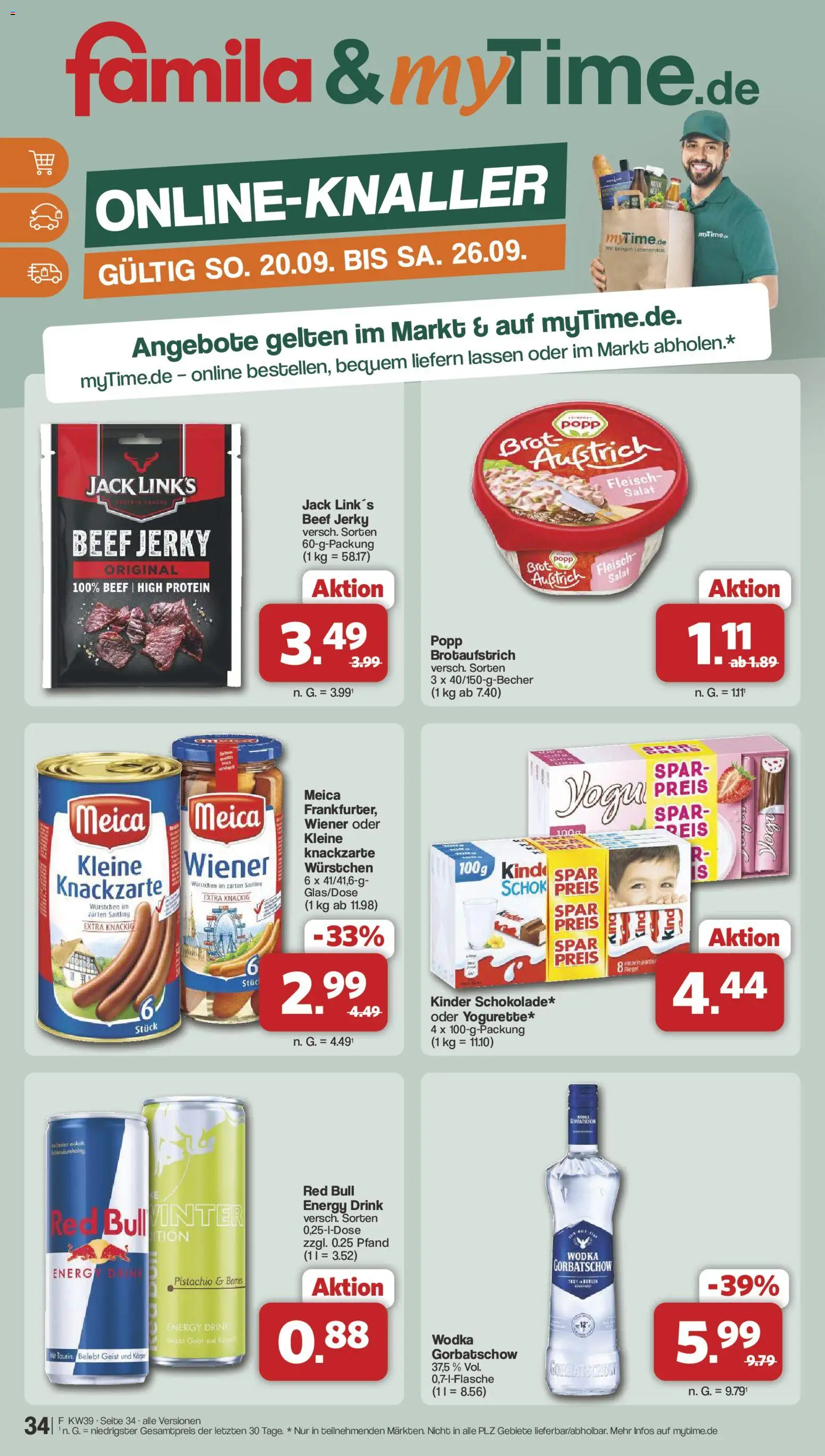 Famila Nordwest Prospekt – gültig ab 21.09.2026 | Seite: 35 | Produkte: Red bull, Reis, Fleisch, Wodka