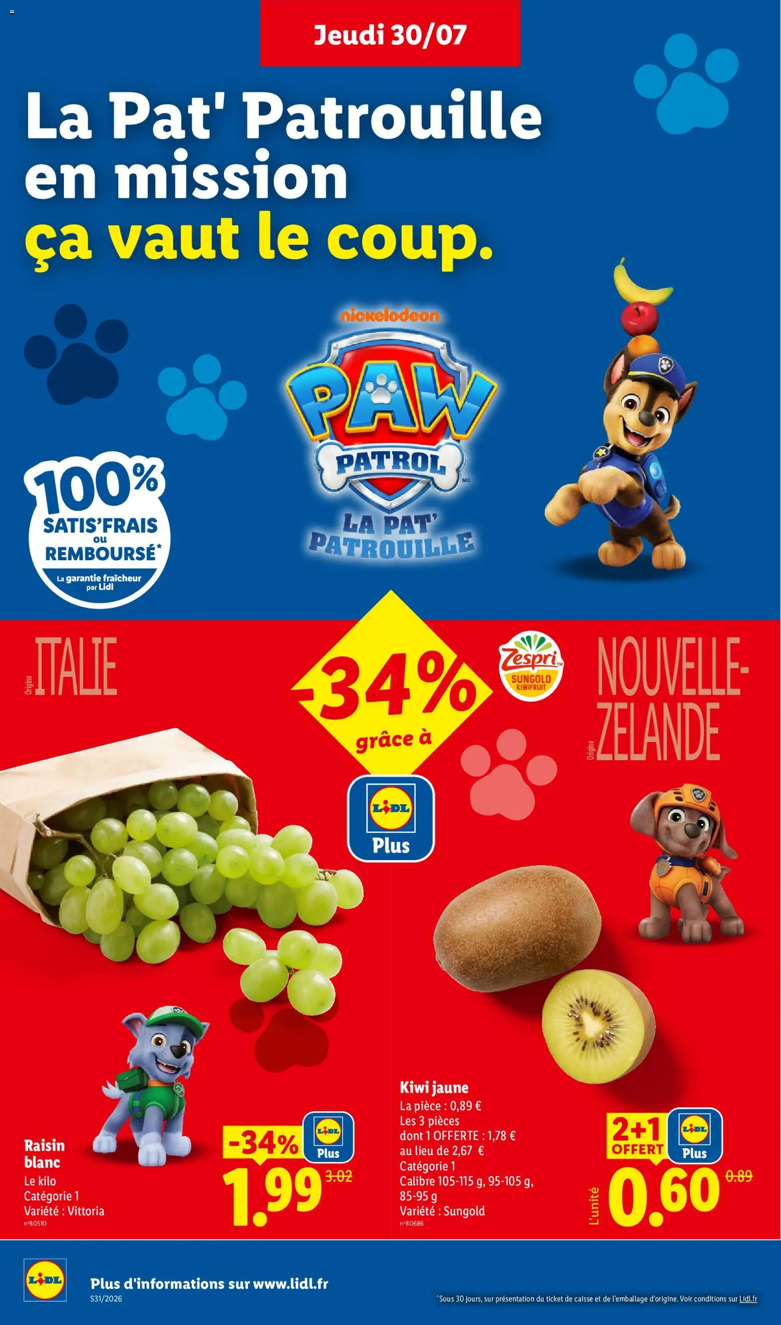 {H1} | Page: 2 | Produits: Raisin, Kiwi