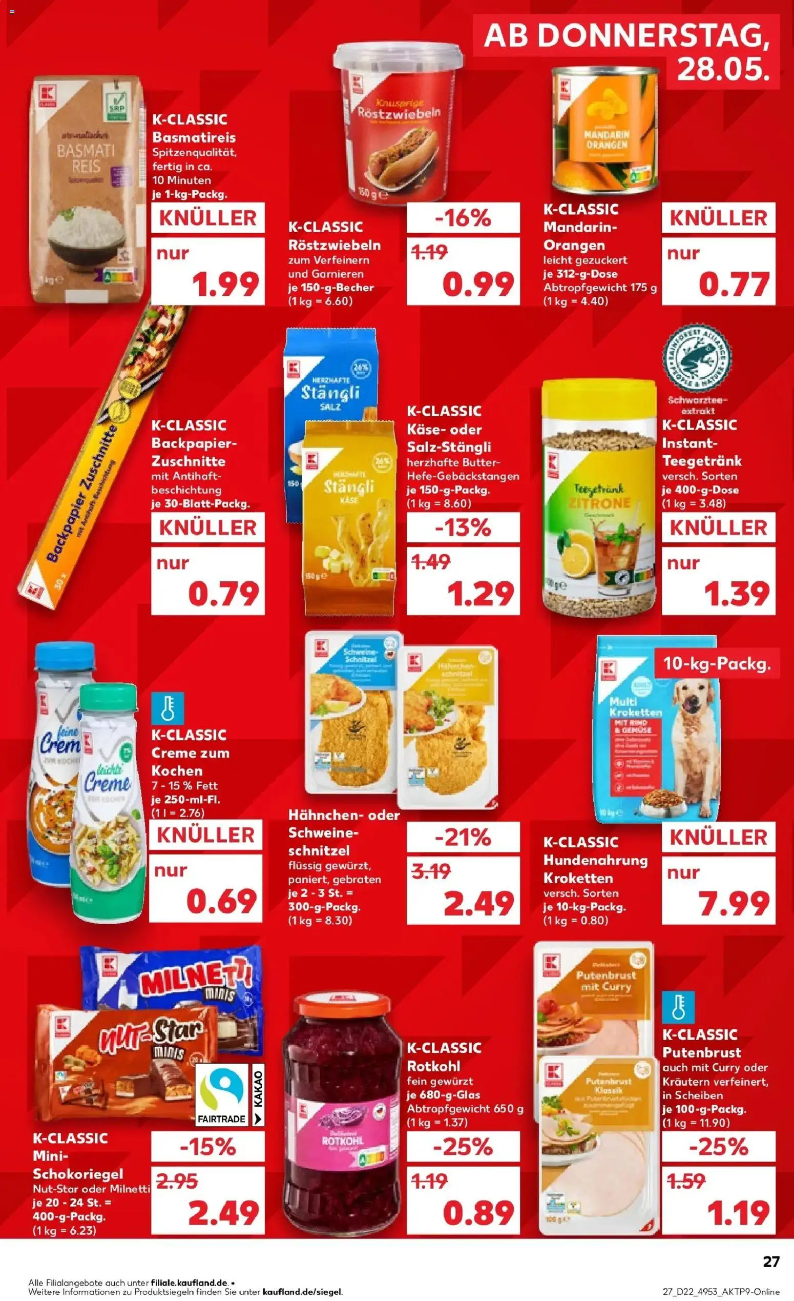 Kaufland Prospekt Bergkamen – gültig ab 26.05.2026 | Seite: 32 | Produkte: Basmatireis, Käse, Schnitzel, Salz