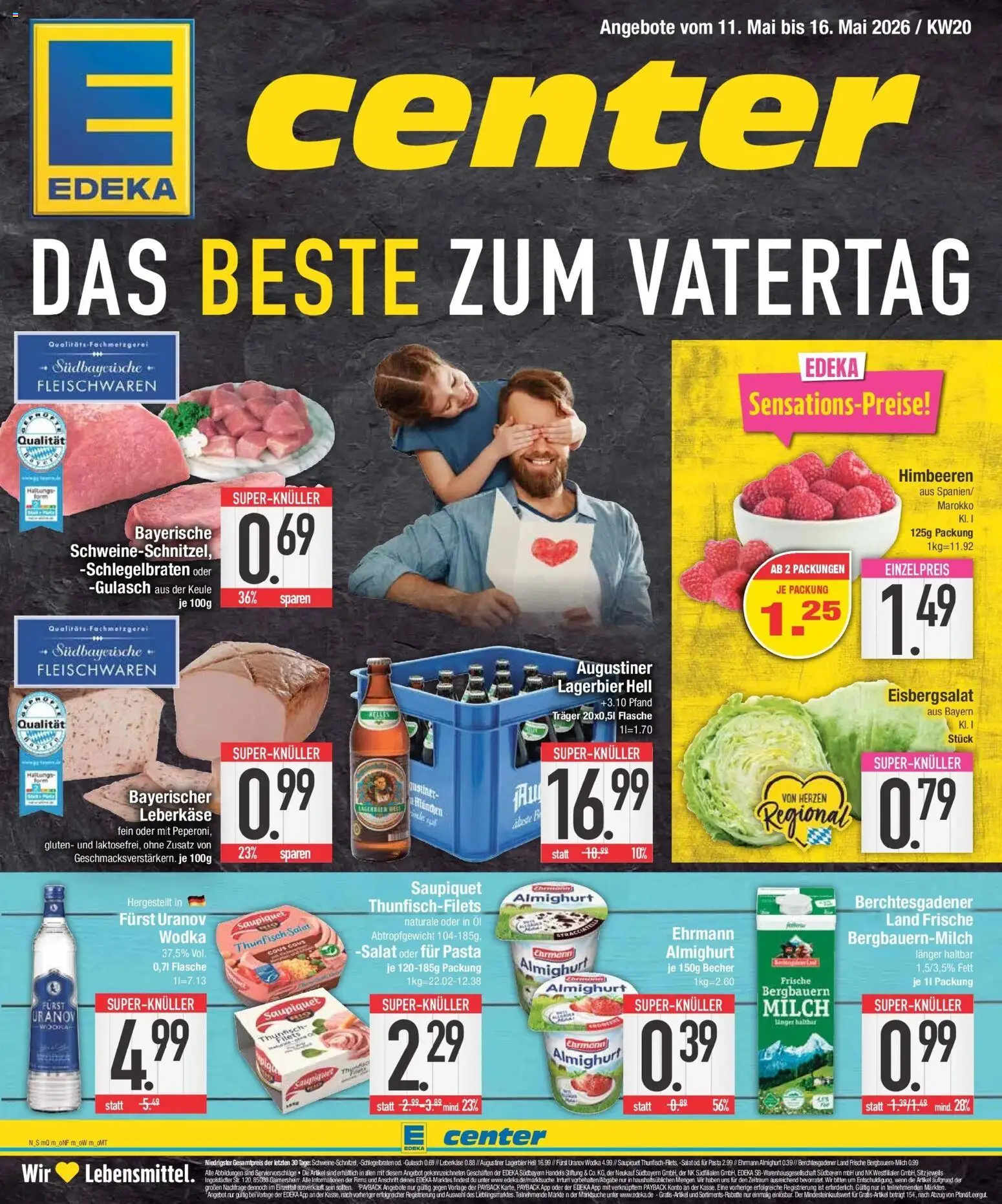 Edeka prospekt Niederwinkling	 – gültig ab 10.05.2026 | Seite: 1 | Produkte: Thunfisch, Wodka, Salat, Leberkase