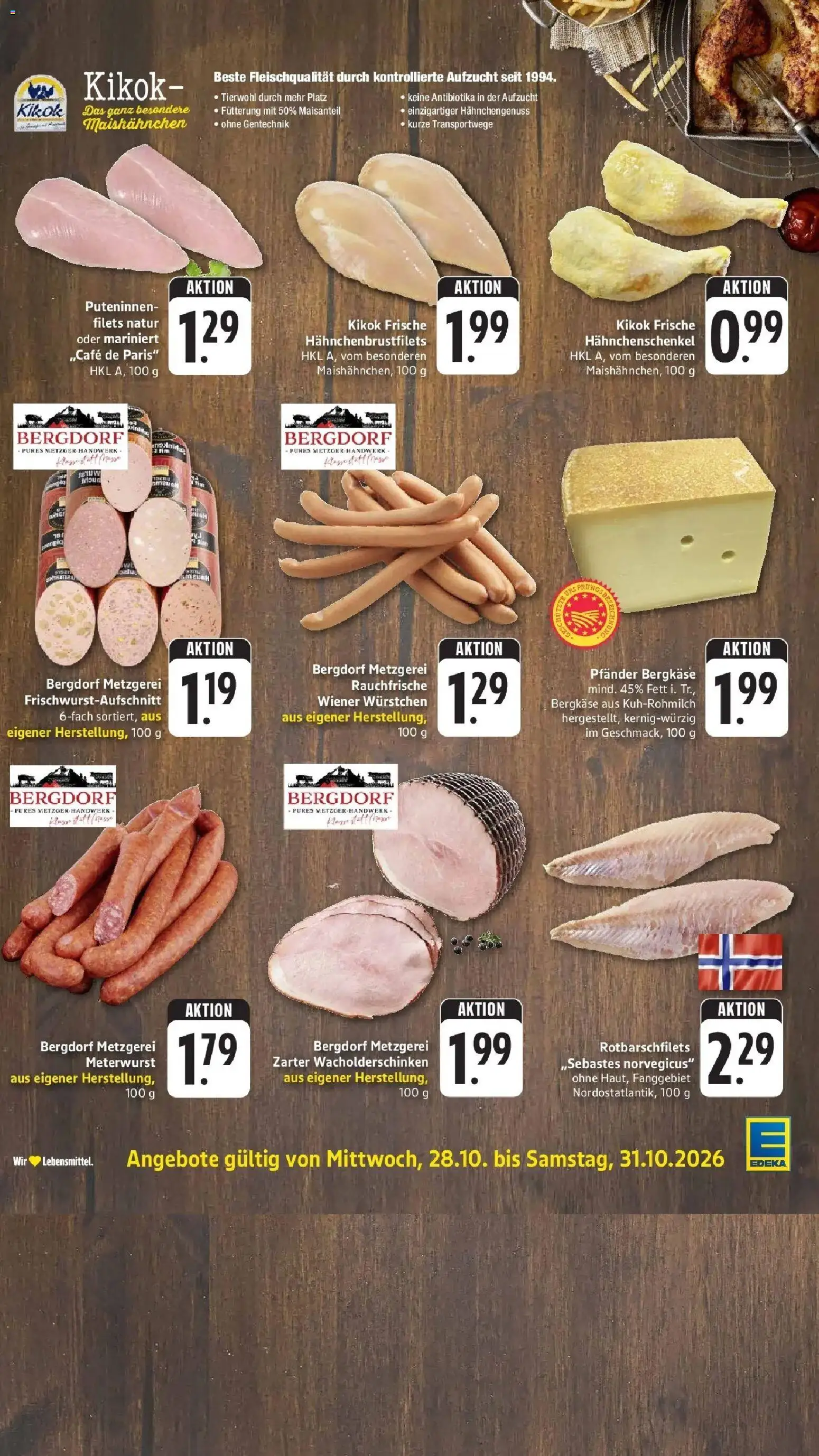 Edeka Prospekt Karlsbad-Langensteinbach – gültig ab 26.10.2026 | Seite: 3 | Produkte: Wiener wurstchen, Hahnchenschenkel