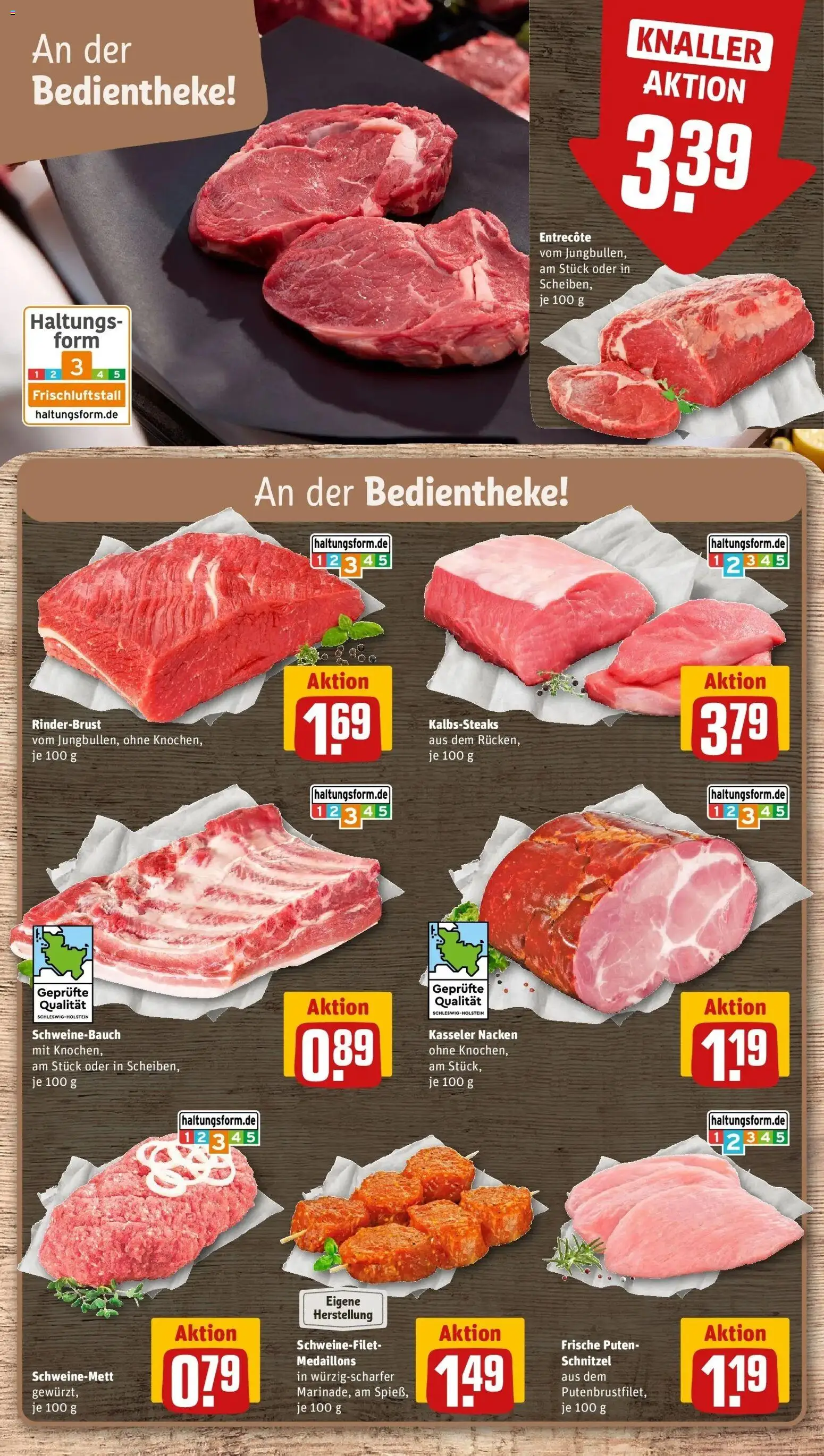 REWE Prospekt ab 19.10.2026 zum Blättern » Angebote | Seite: 10 | Produkte: Schweinebauch, Entrecote, Schweinefilet, Kasseler nacken