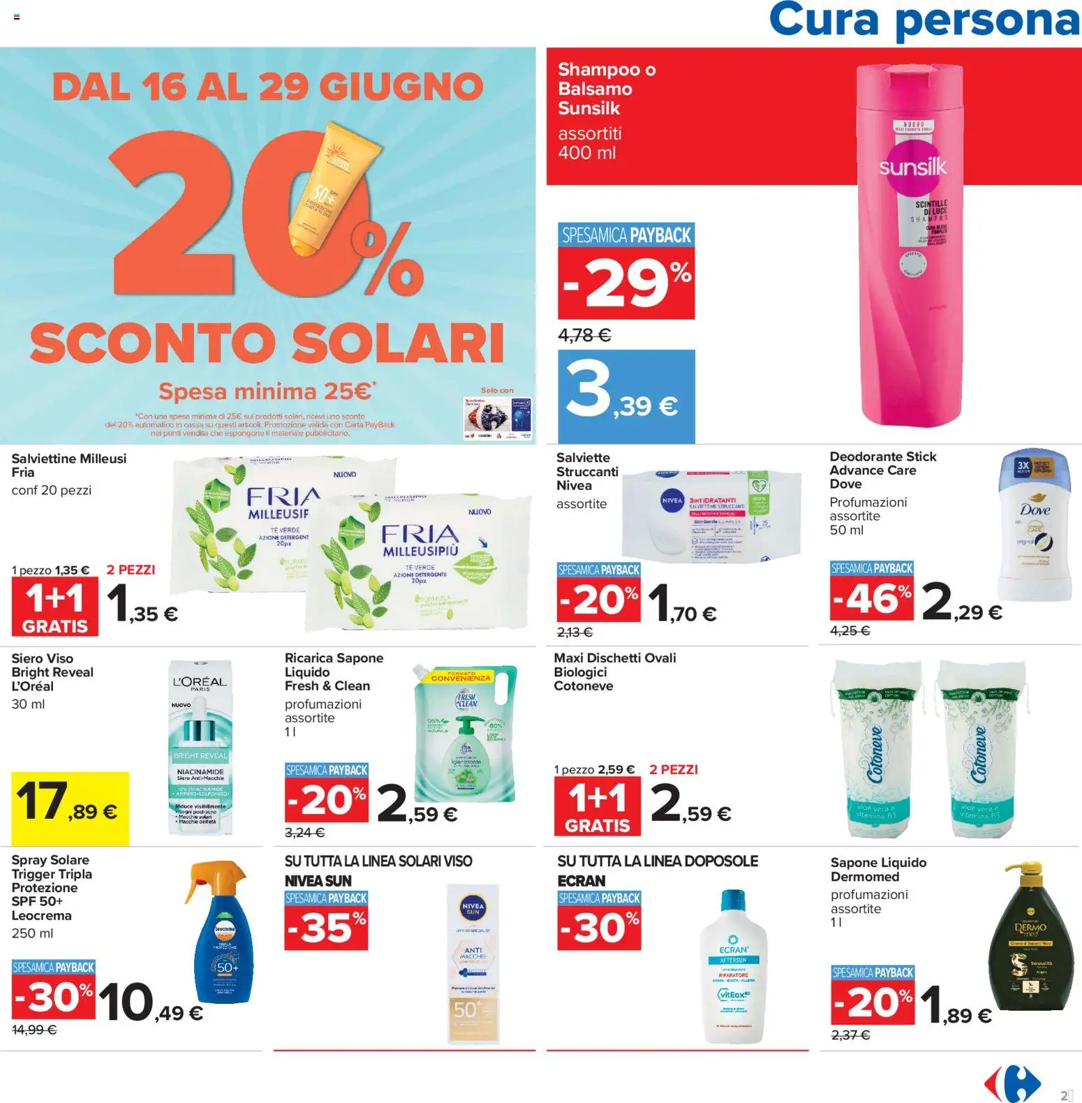 Volantino Carrefour del 16.06.2026 | Pagina: 25 | Prodotti: Sapone, Detergente, Tè, Aloe vera