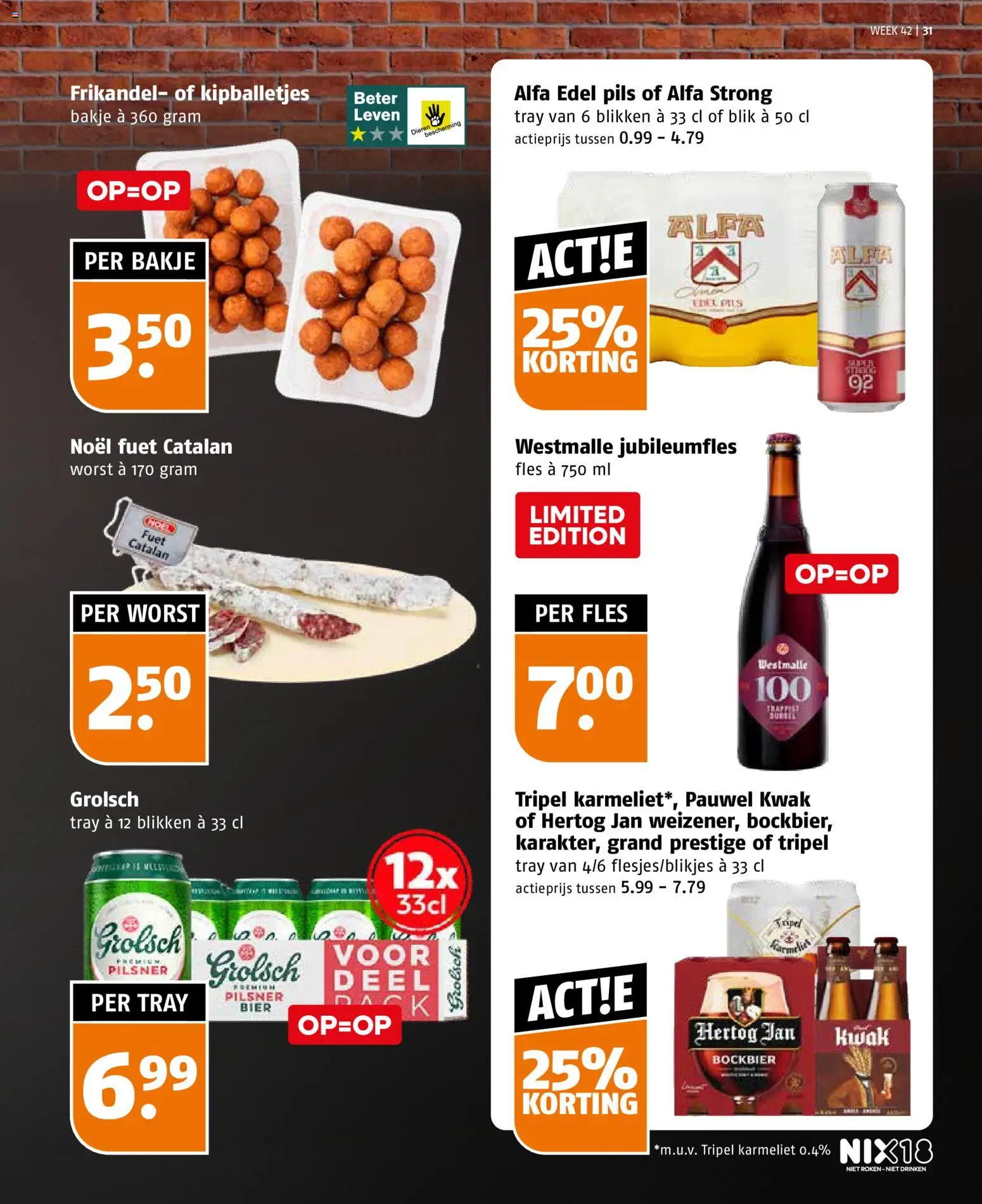{H1} | Pagina: 31 | Producten: Bier, Fles, Worst