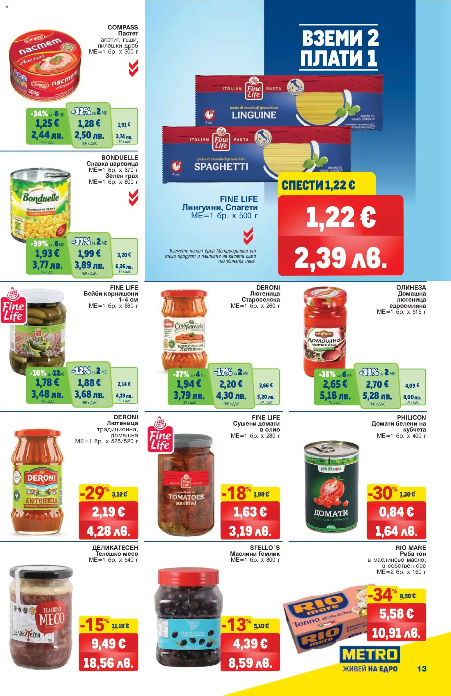 {H1} | Страница: 13 | Продукти: Сос, Домати, Пастет, Телешко