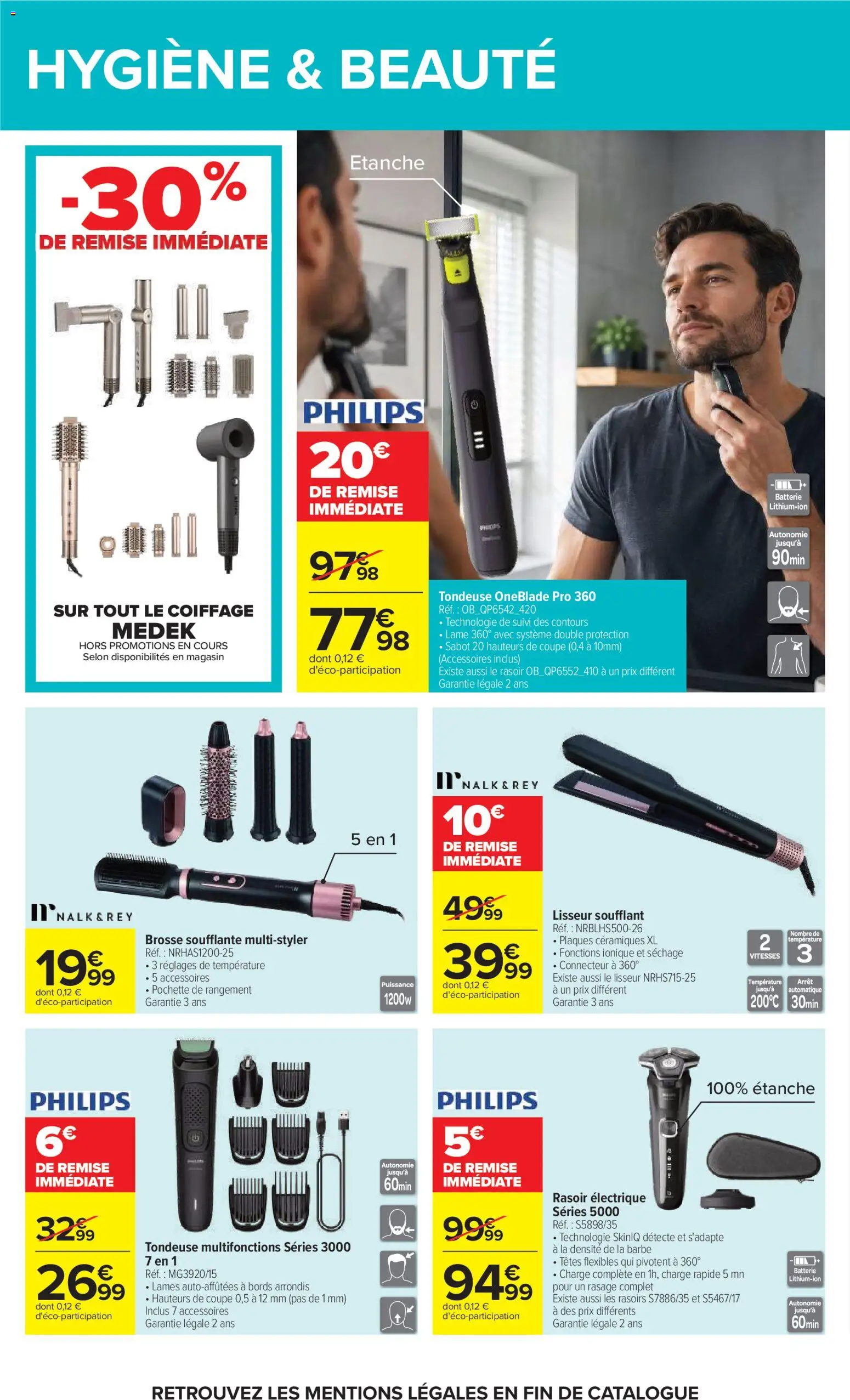 {H1} | Page: 46 | Produits: Lisseur, Brosse, Batterie, Hygiène