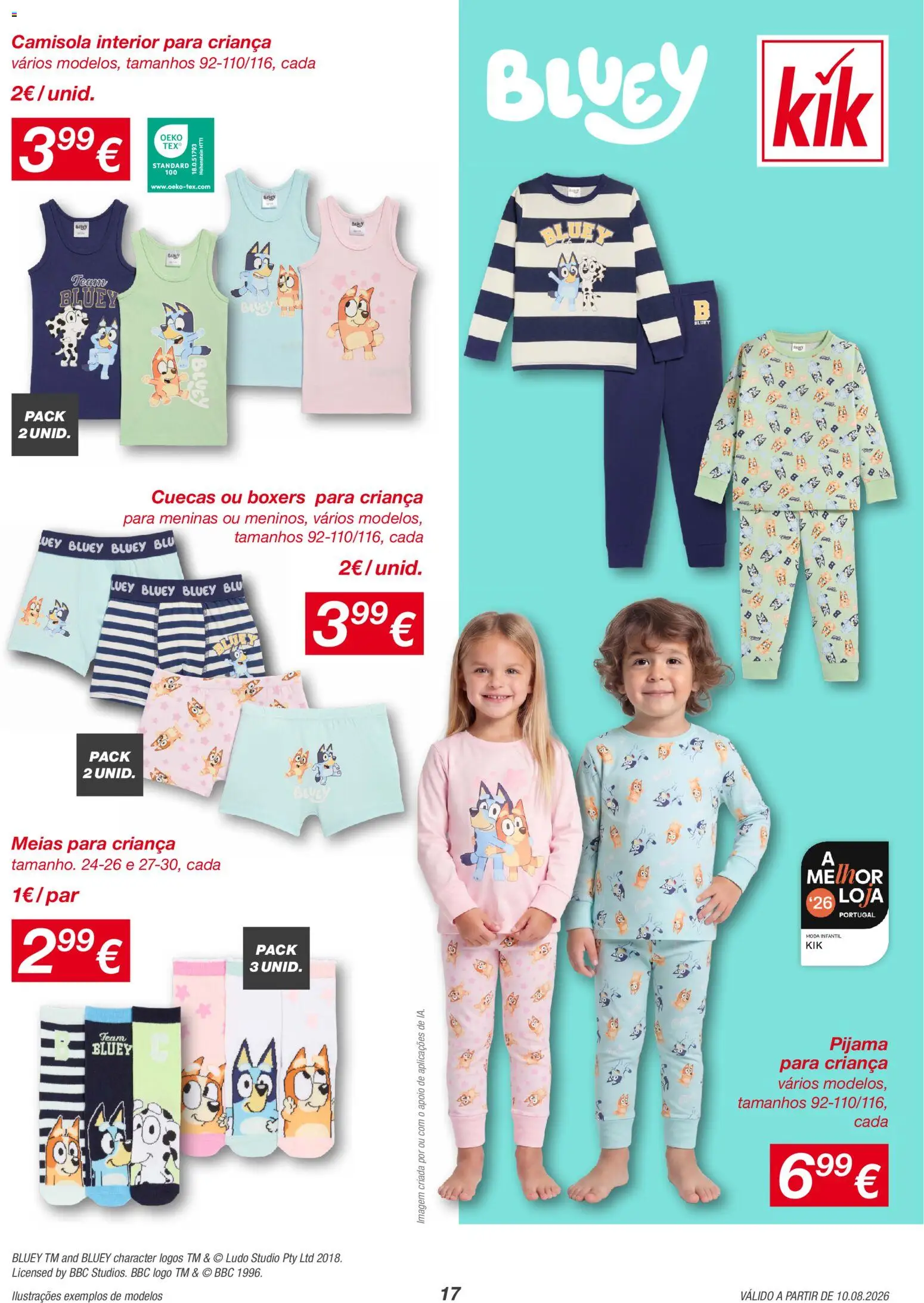 KIK folheto │ válido de 10/08/2026 | Página: 17 | Produtos: Pijama, Camisola, Meias, Cuecas