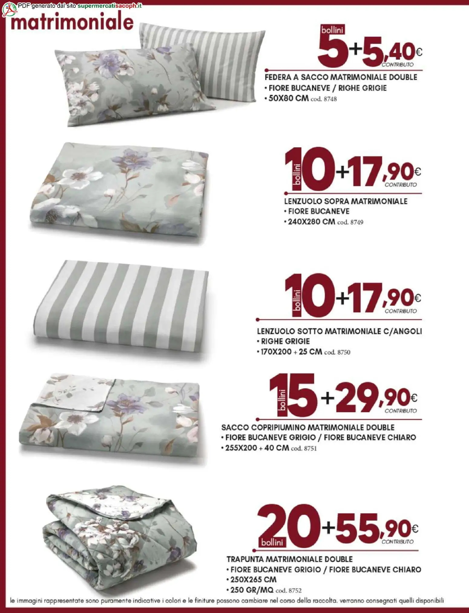 Volantino Sacoph del 19/06/2026 | Pagina: 2 | Prodotti: Copripiumino, Trapunta, Federa
