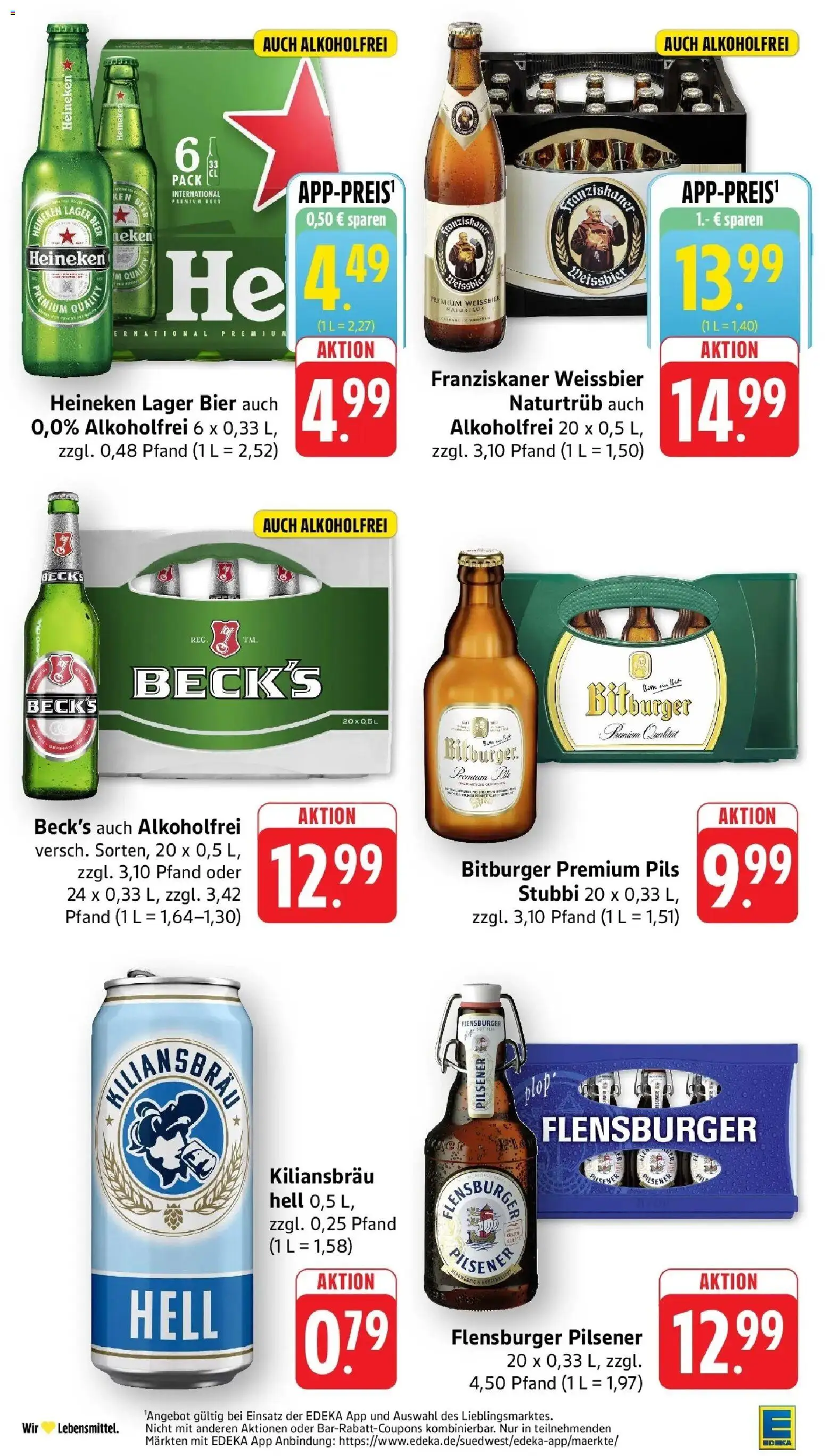 Edeka Prospekt Bad Bergzabern (ab 10.08.2026) » Angebote Online | Seite: 31 | Produkte: Bitburger, Franziskaner, Bier, Heineken