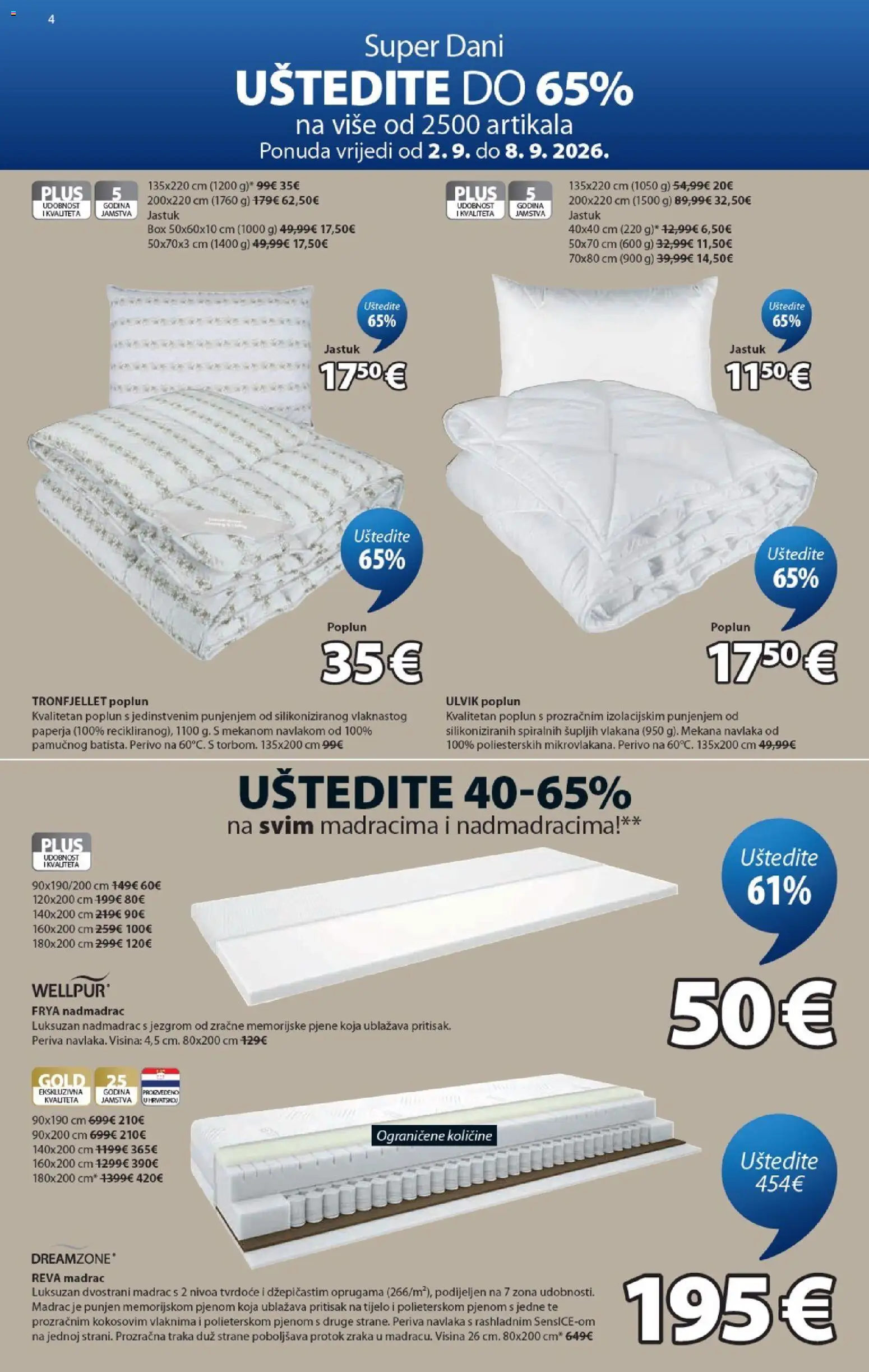 JYSK katalog | vrijedi od 02.09.2026 | Stranica: 4