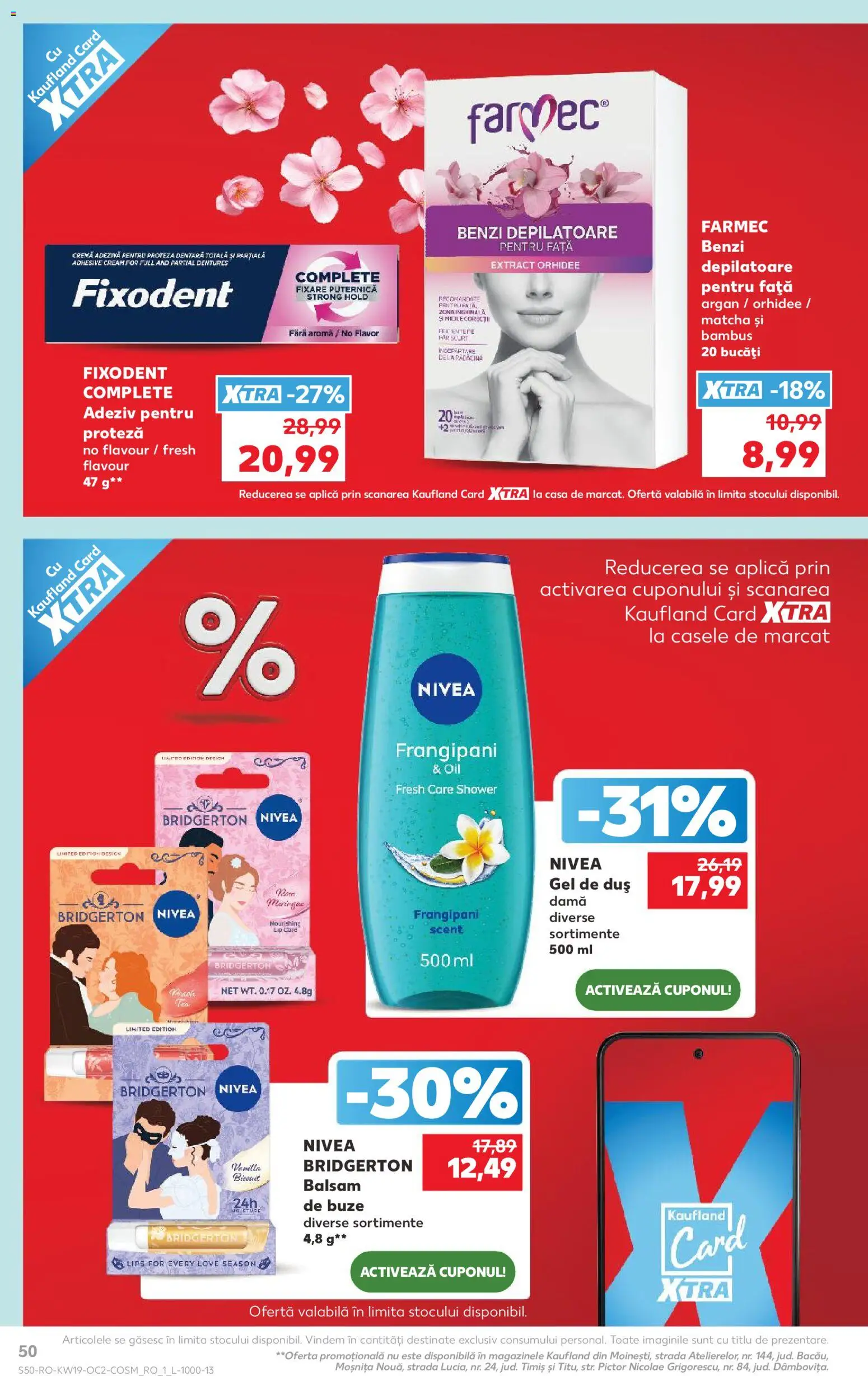 Noul catalog Kaufland – valabil de la 06.05.2026 | Pagină: 50 | Produse: Orhidee, Balsam, Gel de duș, Benzi depilatoare