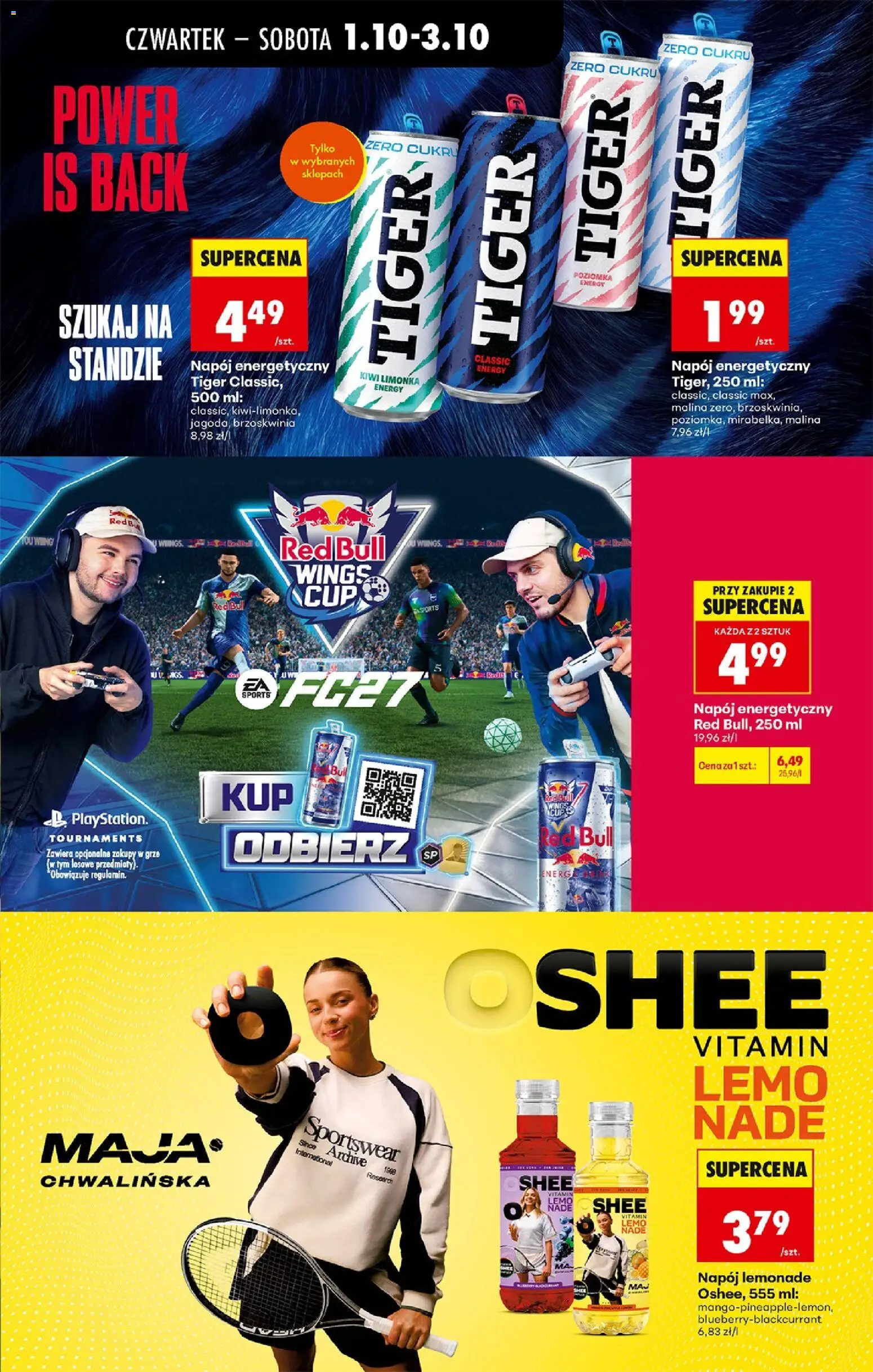 Biedronka gazetka od czwartku od 01.10.2026 | Strona: 59 | Produkty: Malina, Red bull, Napój energetyczny, Lemoniada