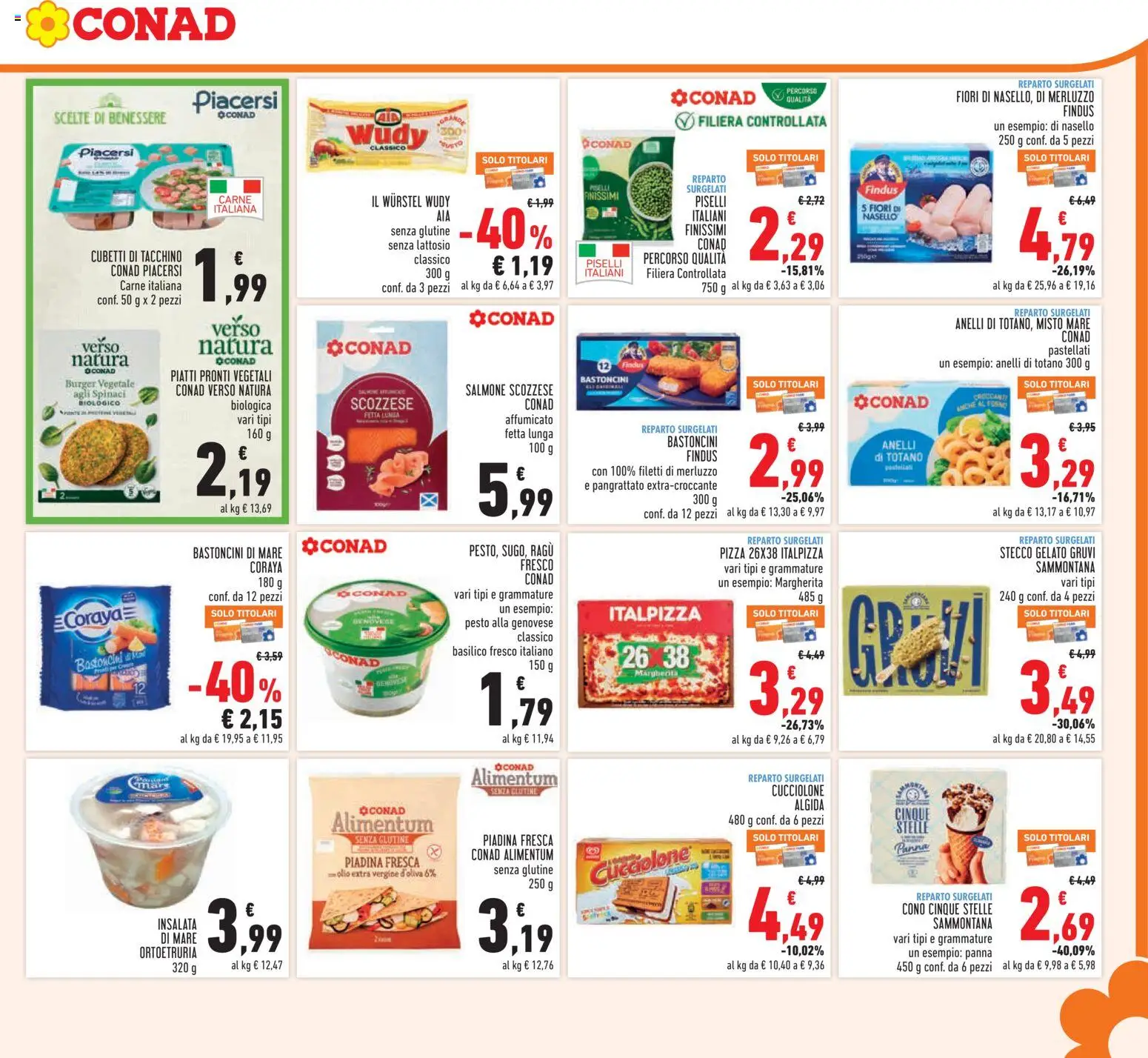 Volantino Conad del 17.06.2026 | Pagina: 9 | Prodotti: Pizza, Salmone, Piadina, Piselli