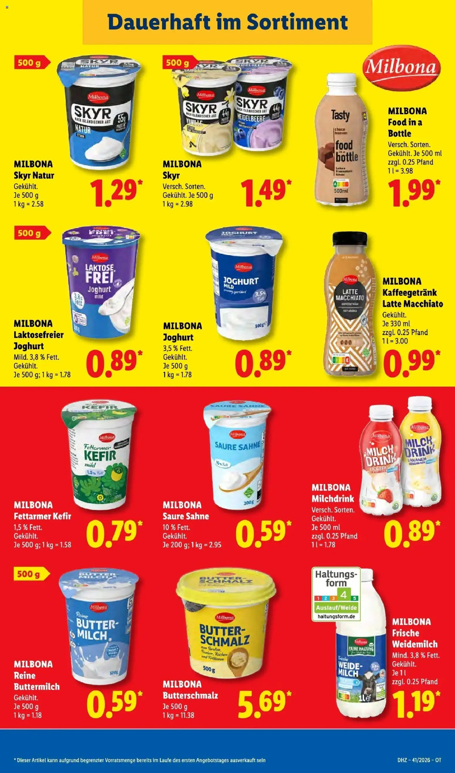 Lidl Prospekt Senftenberg (ab 05.10.2026) zum Blättern » Angebote | Seite: 19 | Produkte: Joghurt, Bananen, Skyr, Sahne