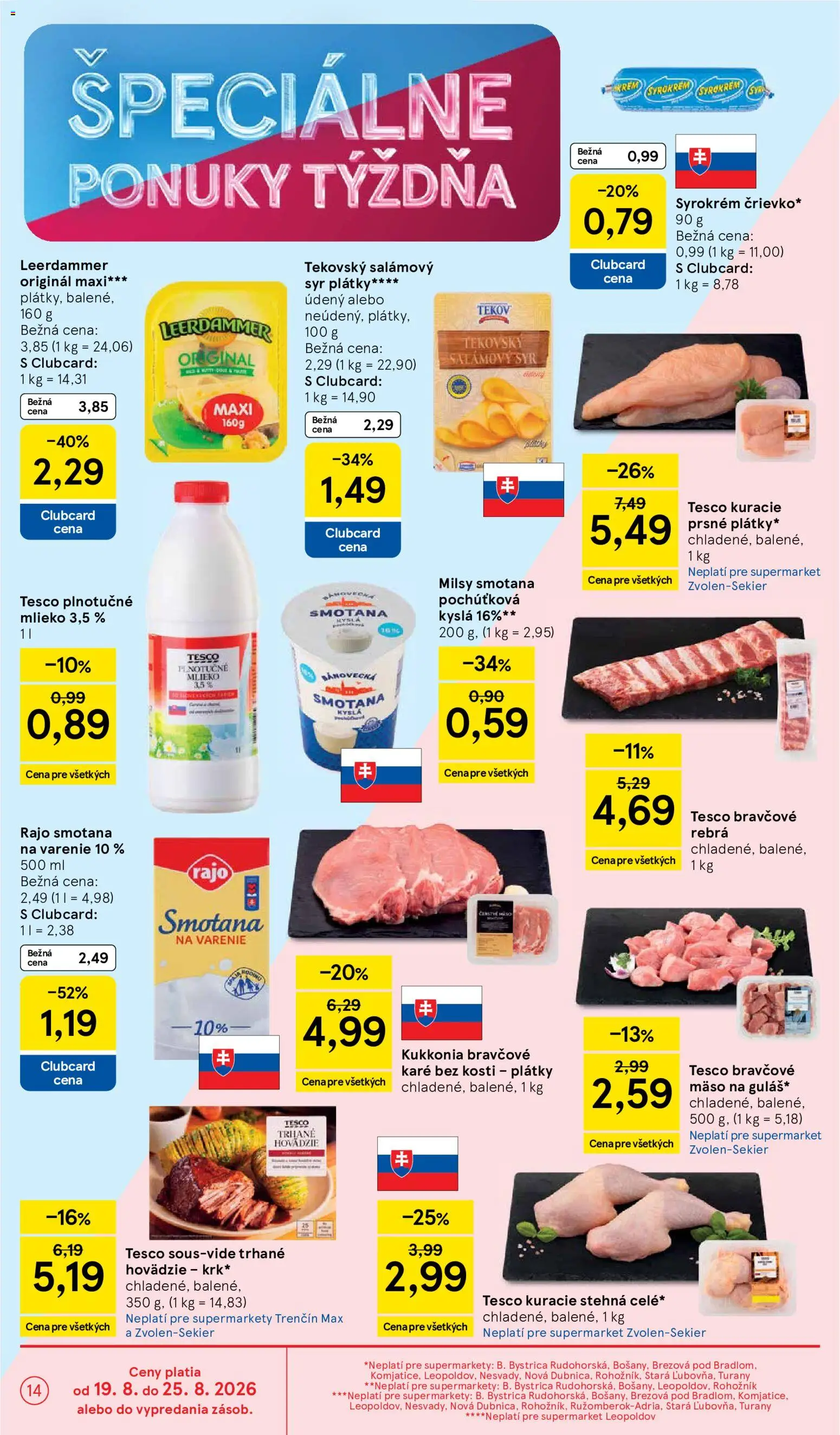 Nové Tesco akcie – leták je platný od 19.08.2026 | Strana: 14