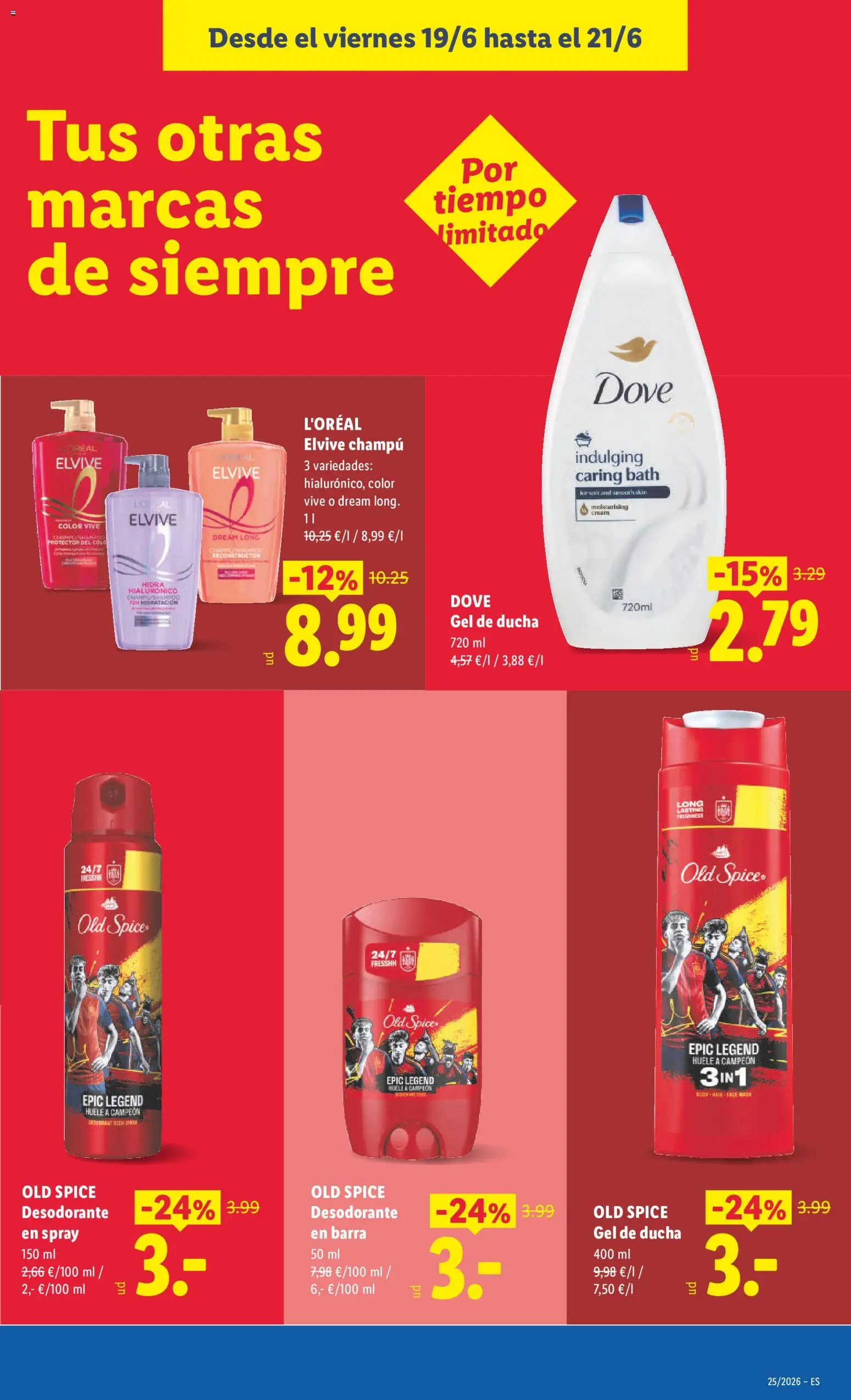 Lidl folleto Baleares │ válido desde el 15.06.2026 | Página: 55 | Productos: Champú, Gel de ducha, Desodorante, Ducha
