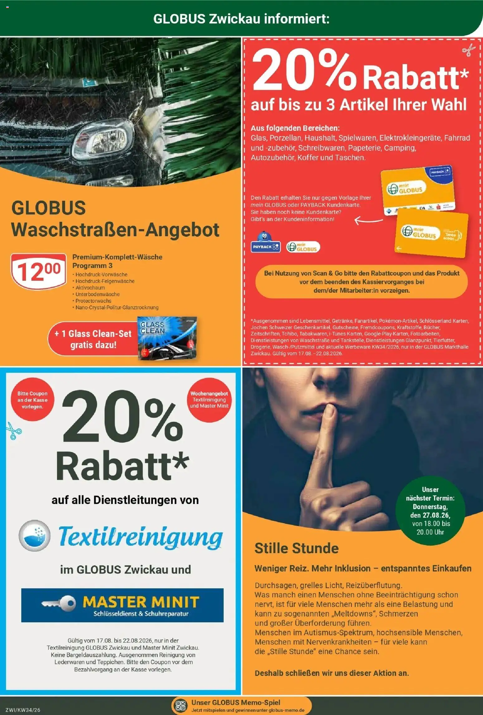Globus Prospekt Zwickau (ab 17.08.2026) » Angebote online | Seite: 27 | Produkte: Koffer, Uhr