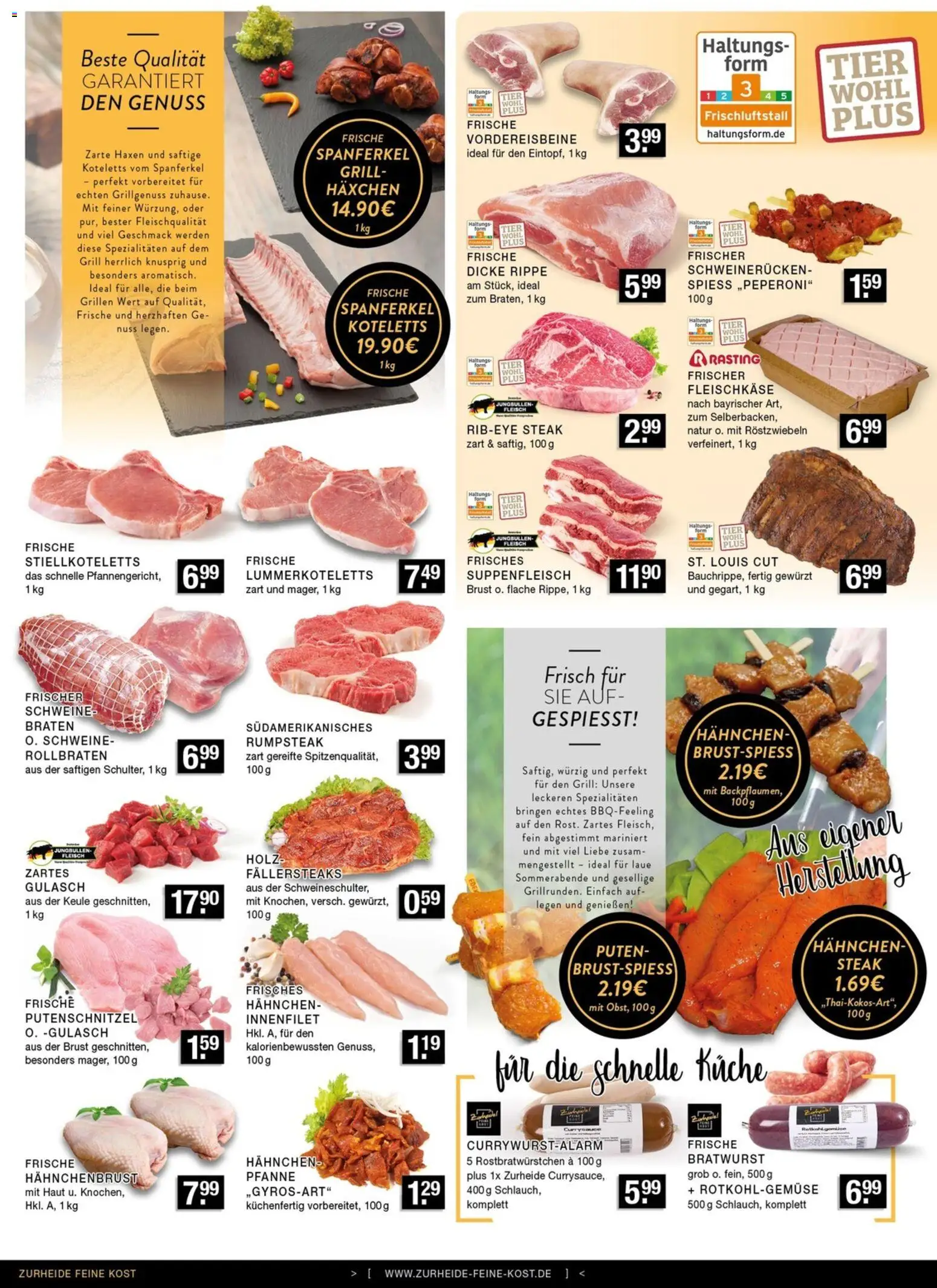 Edeka Zurheide Prospekt – gültig ab 26.05.2026 | Seite: 2 | Produkte: Küche, Suppenfleisch, Schweinerucken, Steak