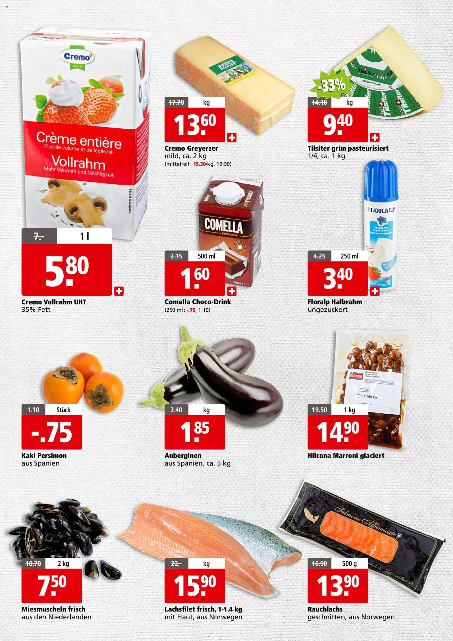 Aligro aktionen Business Schlieren, Gossau SG, Frauenfeld, Rapperswil-Jona, Sargans, Bern – gültig ab 26.10.2026 | Seite: 2 | Produkte: Kaki, Creme