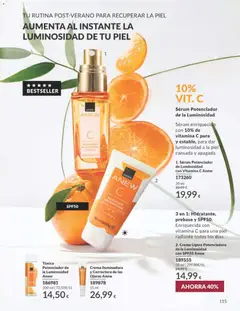 Vista previa Catálogo AVON campaña 9 válido desde el 01/09/2026 | Página: 115 | Productos: Sérum, Crema, Vitamina C pura