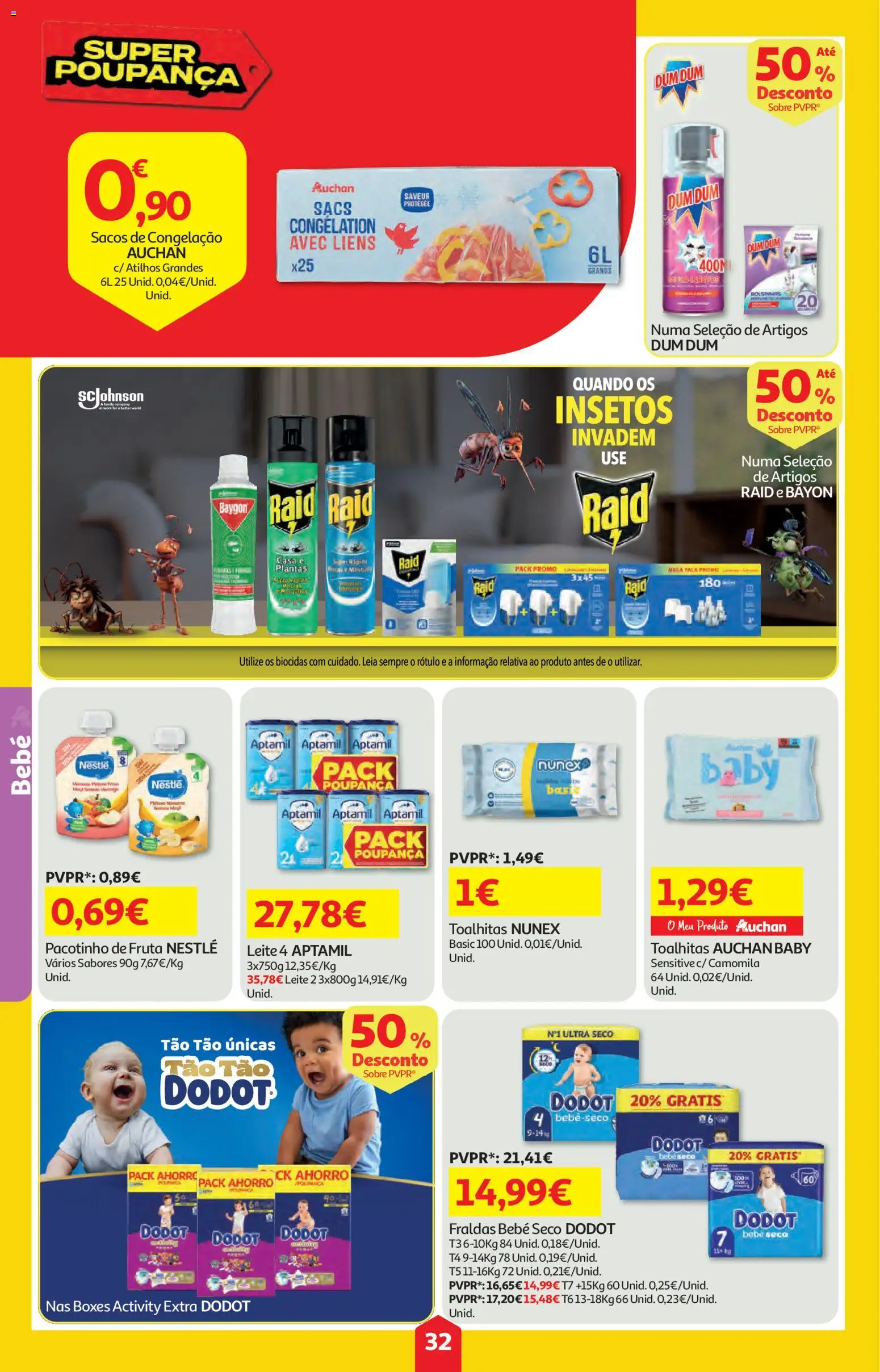 Auchan folheto │ válido de 11.06.2026 | Página: 32 | Produtos: Fraldas, Leite, Nestlé