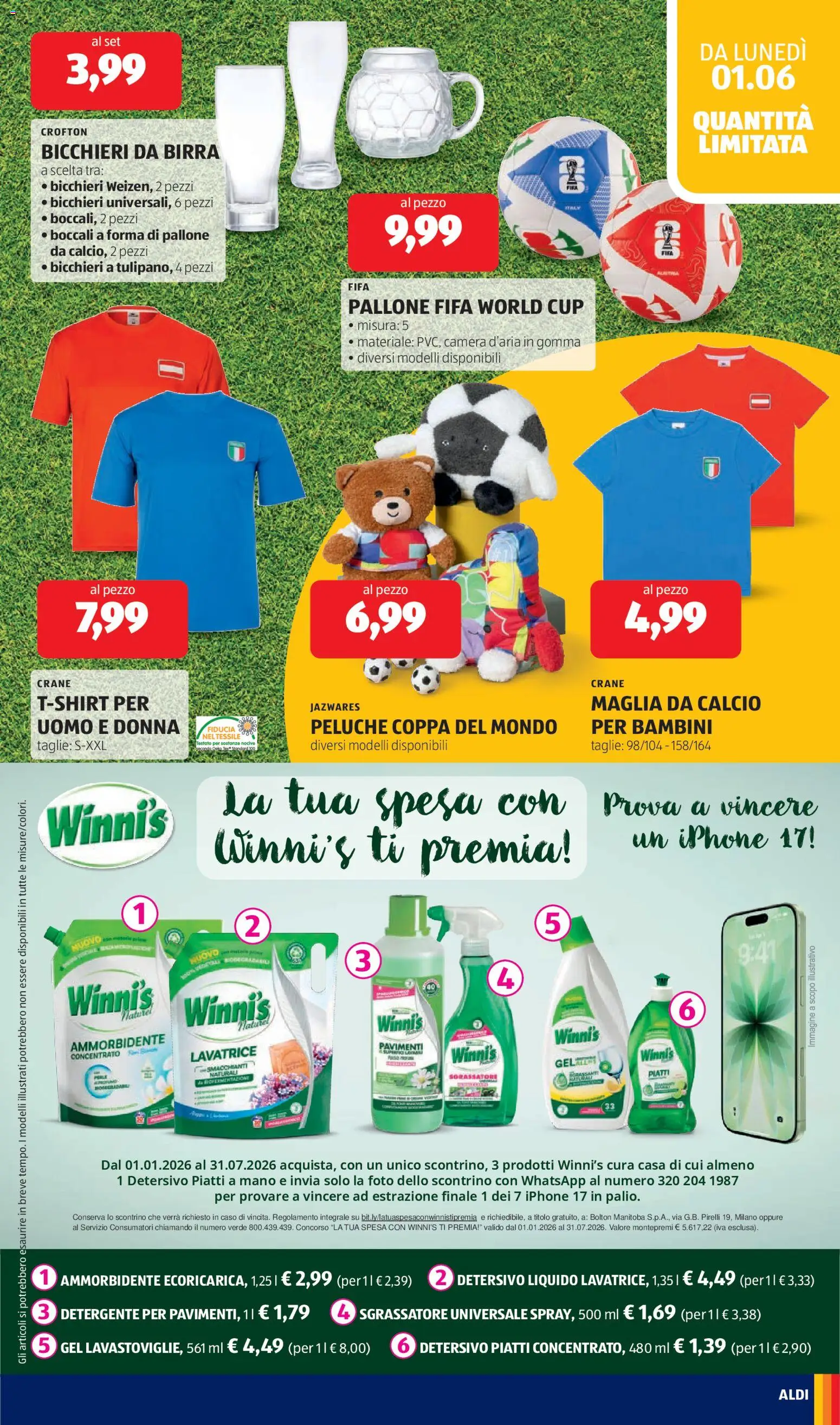 Volantino Aldi del 01.06.2026 | Pagina: 31 | Prodotti: Peluche, Birra, Detergente, Sgrassatore