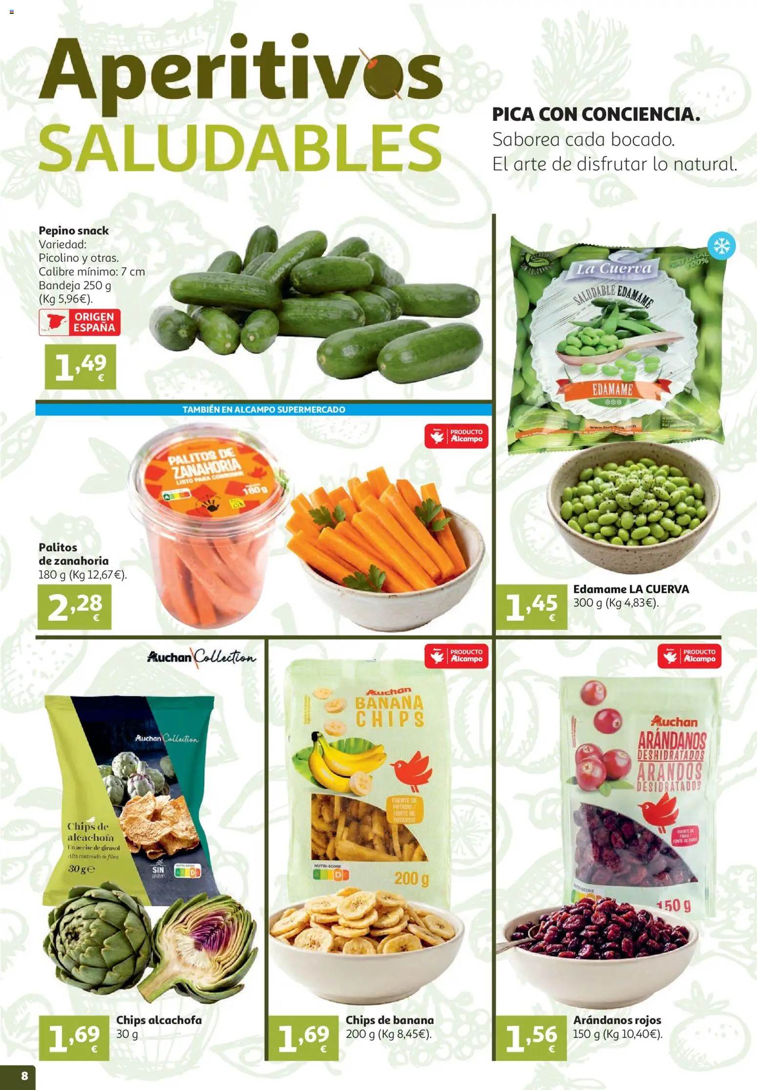 Alcampo - HG Unico │ válido desde el 16.06.2026 | Página: 8 | Productos: Στιγμιαίος καφές, Zanahoria, Μερέντα, Bandeja