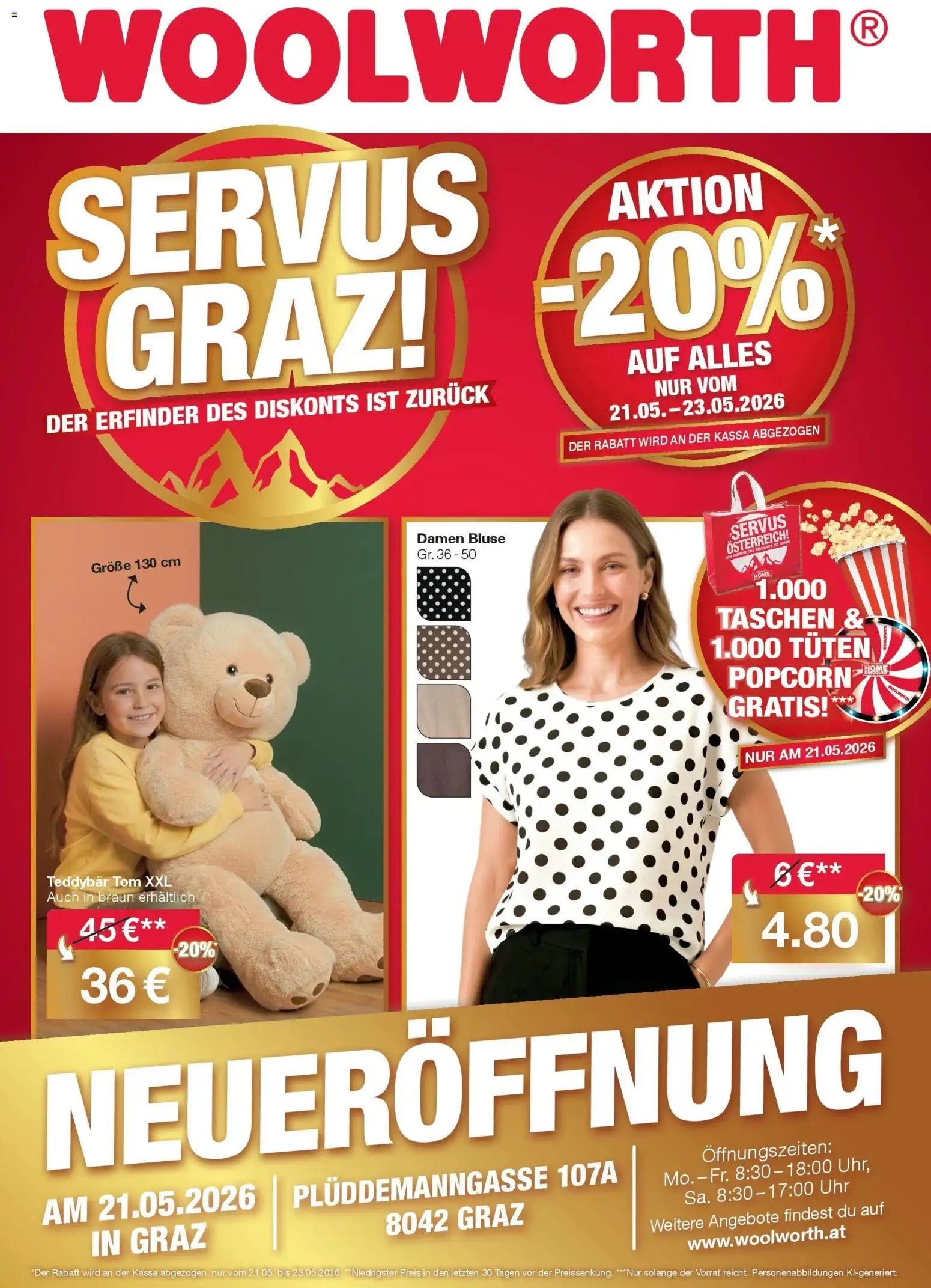 Woolworth Servus Graz! gültig ab 21.05.2026 | Seite: 1 | Produkte: Bluse, Uhr