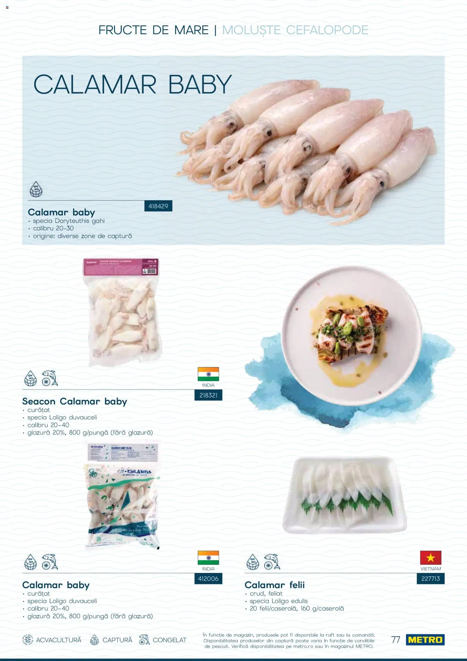 Noul catalog Metro – valabil de la 01.10.2026 | Pagină: 77 | Produse: Baby, Raft, Fructe, Fructe De Mare