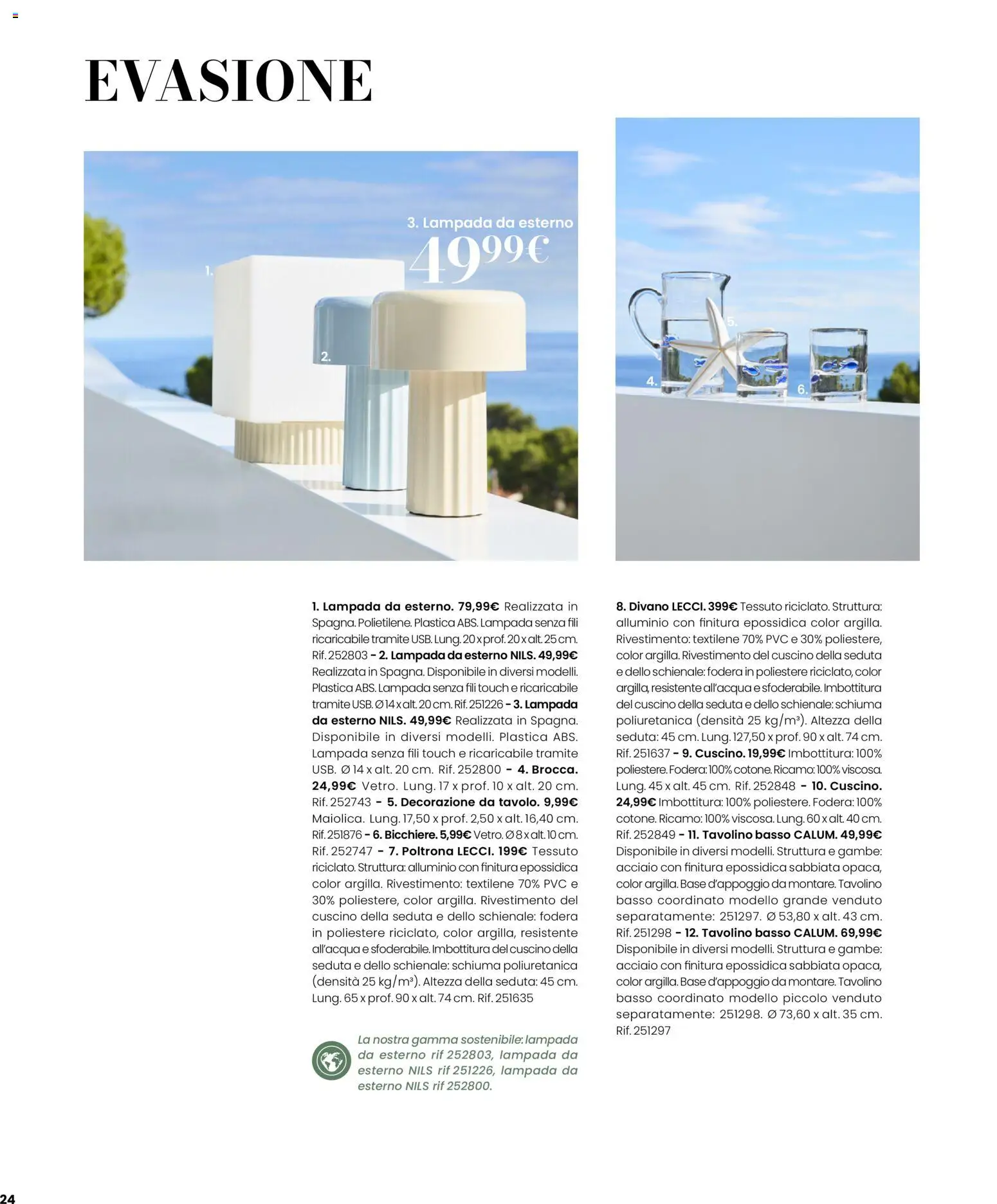 Volantino Maisons du Monde del 12.03.2026 | Pagina: 24 | Prodotti: Tavolino, Cuscino, Poltrona, Lampada