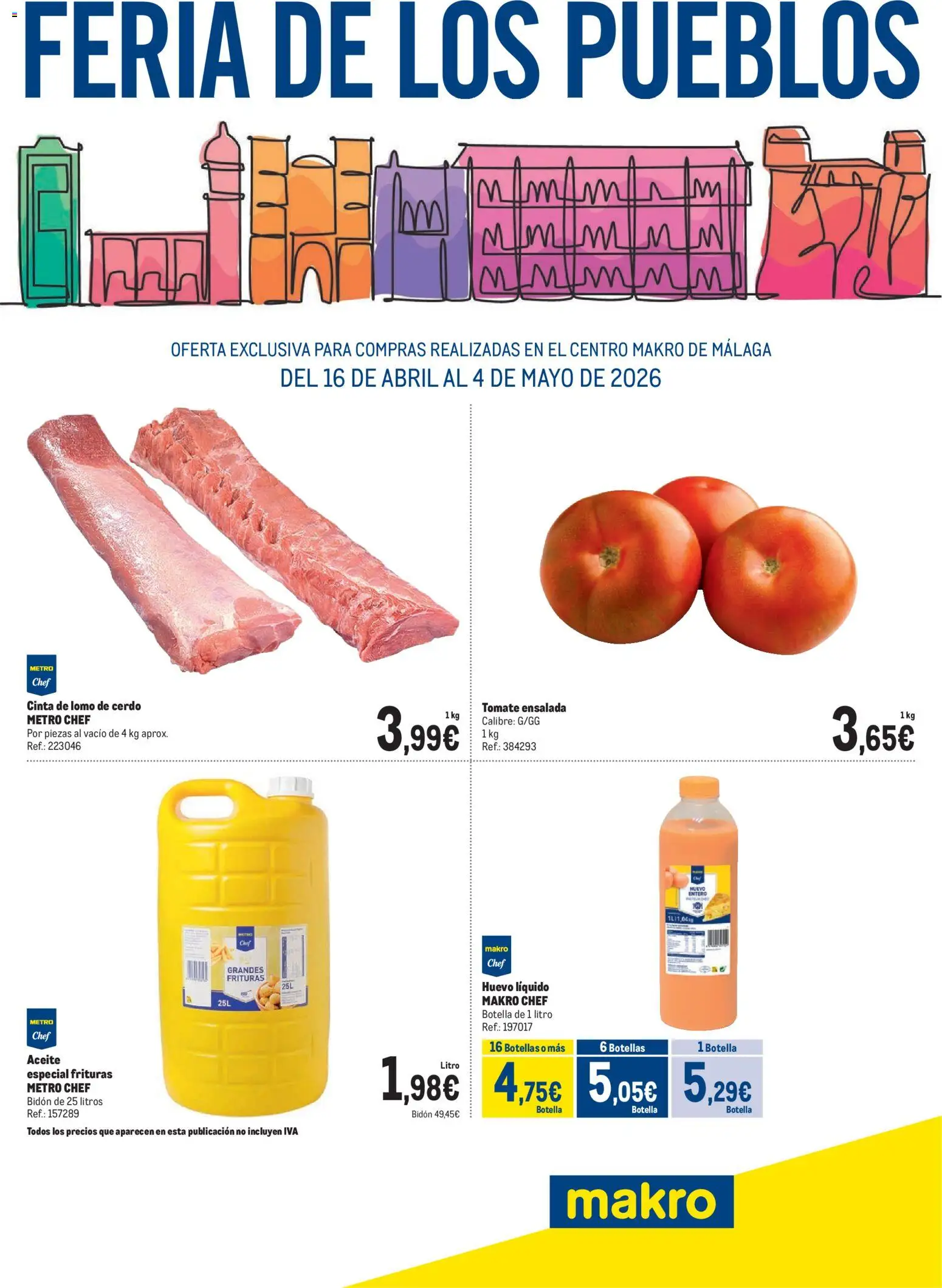 Makro Feria de los Pueblos Málaga │ válido desde el 16.04.2026 | Página: 1 | Productos: Aceite, Cerdo, Ensalada