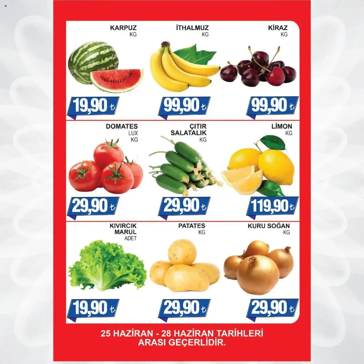 Furpa Katalog - 25 Haziran 2026 tarihinden itibaren geçerlidir | Sayfa: 5 | Ürünler: Domates, Patates, Soğan, Kiraz