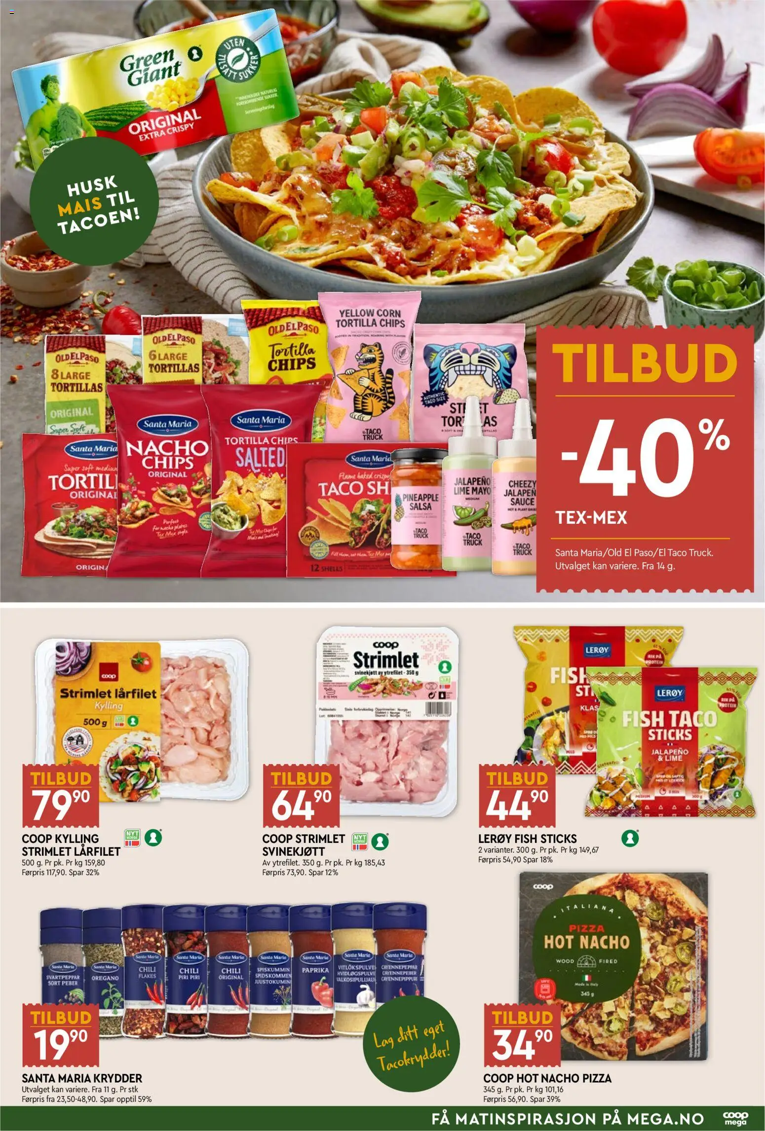 {H1} | Side: 3 | Produkter: Paprika, Krydder, Lime, Taco