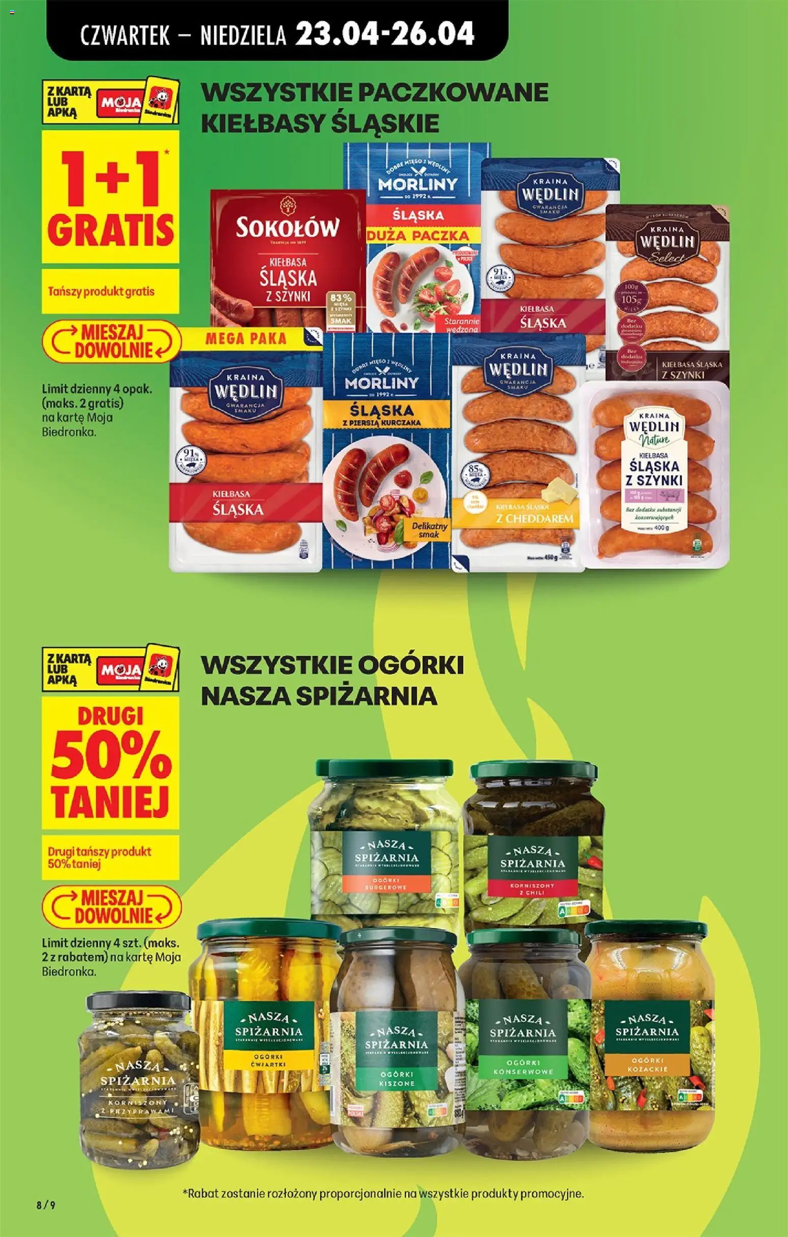 Biedronka gazetka od czwartku od 23.04.2026 | Strona: 22 | Produkty: Kiełbasa, Chili, Mięso, Ogórki konserwowe
