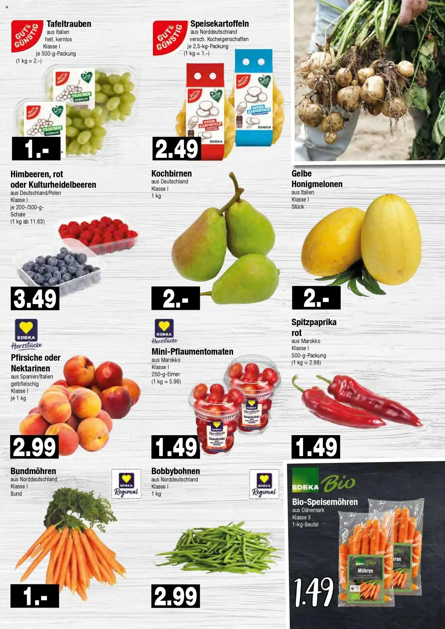 Edeka Prospekt Hamburg (ab 24.08.2026) » Angebote Online | Seite: 3 | Produkte: Nektarinen, Trauben, Mohren